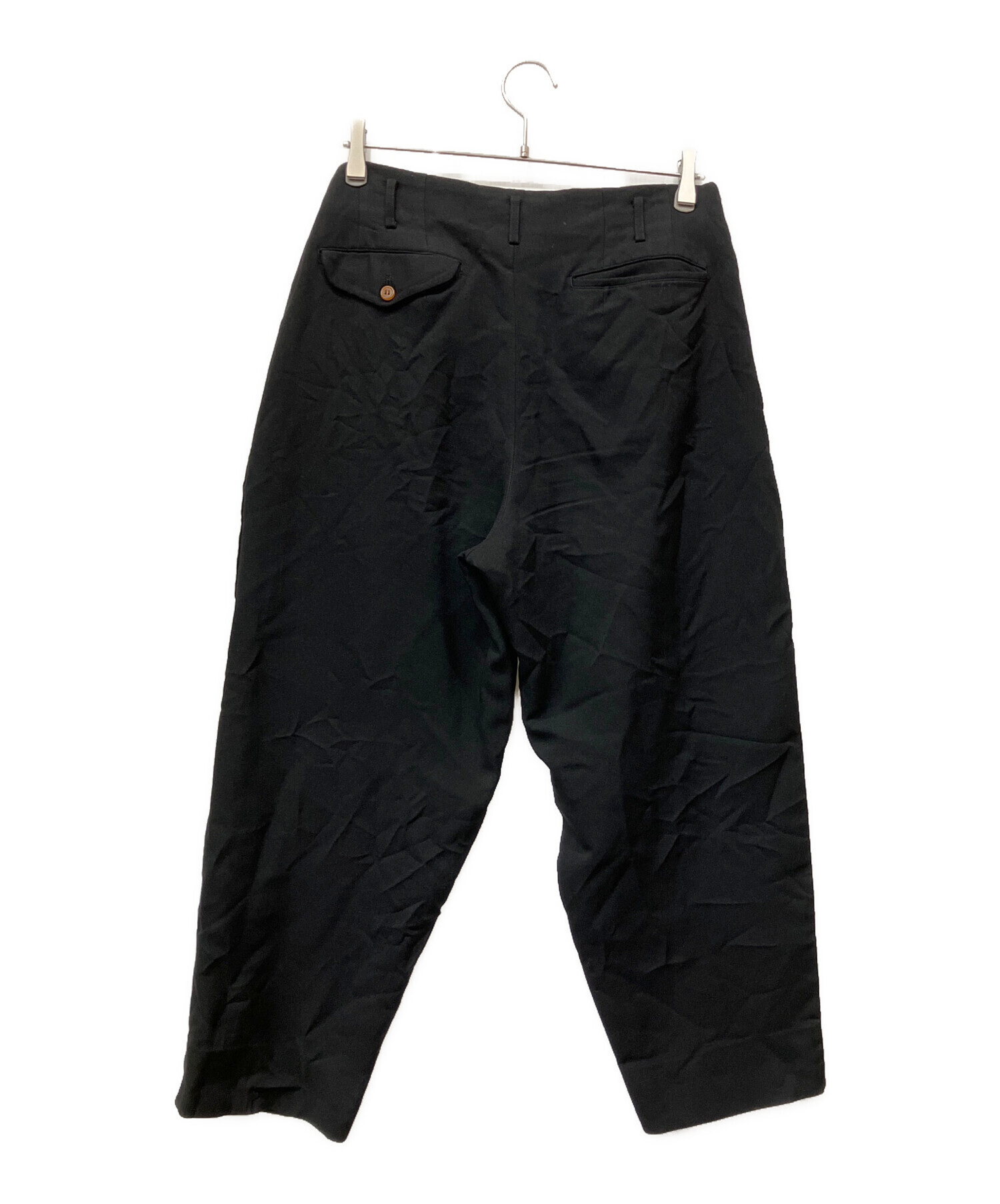 コムデギャルソンオムプリュス ポリ縮パッチワークパンツ 黒XS 中古・古着通販】COMME des GARCONS HOMME PLUS (コムデギャルソンオム