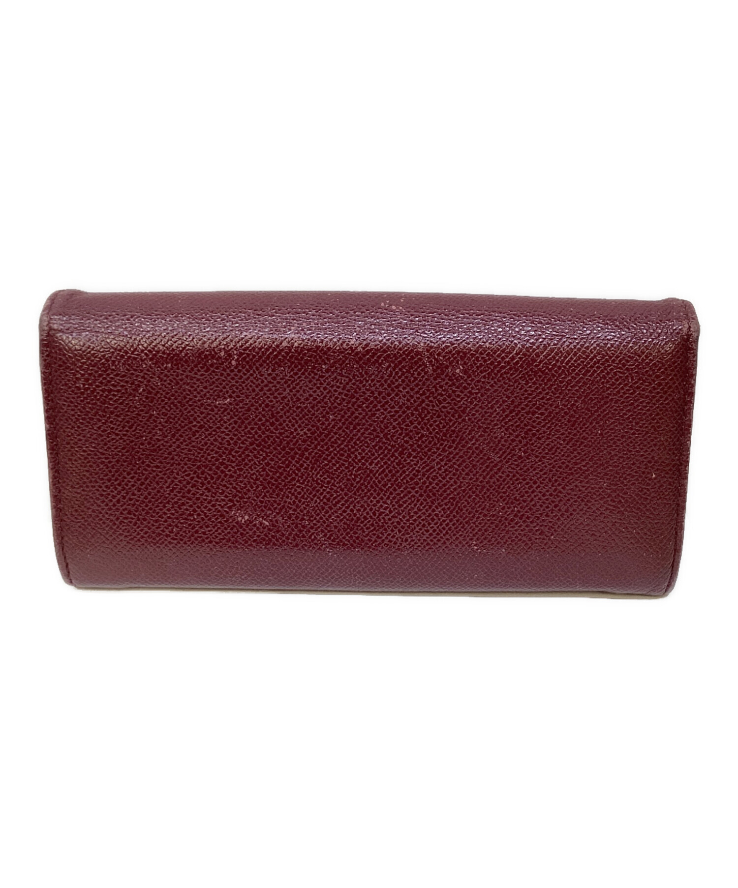 中古・古着通販】BVLGARI (ブルガリ) 2つ折り長財布 ボルドー 