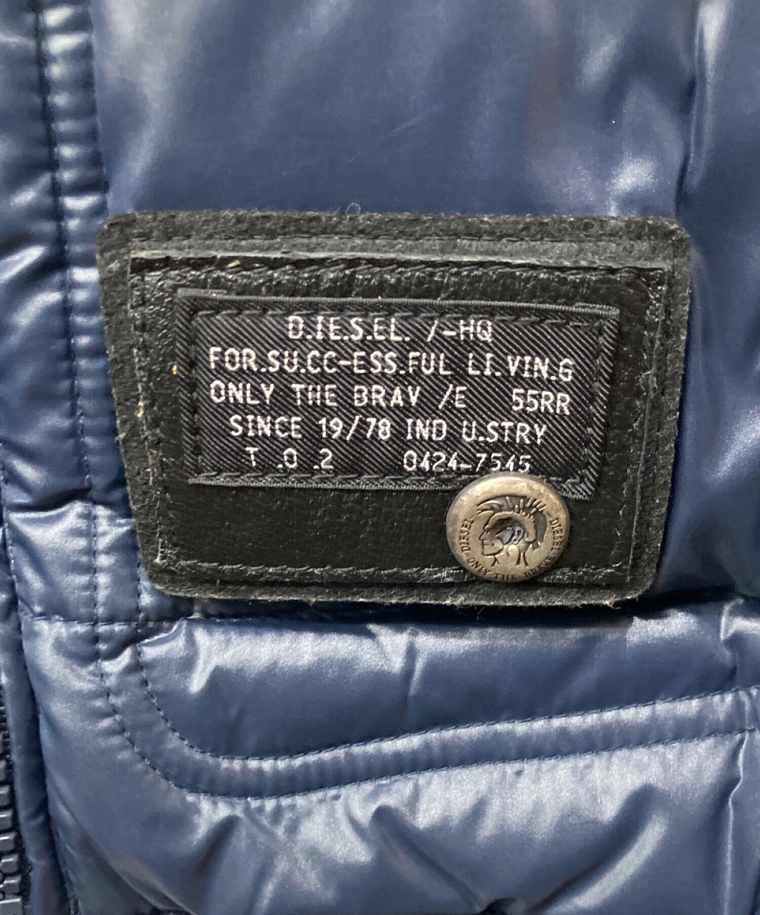 中古・古着通販】DIESEL (ディーゼル) ダウンベスト ネイビー サイズ:S