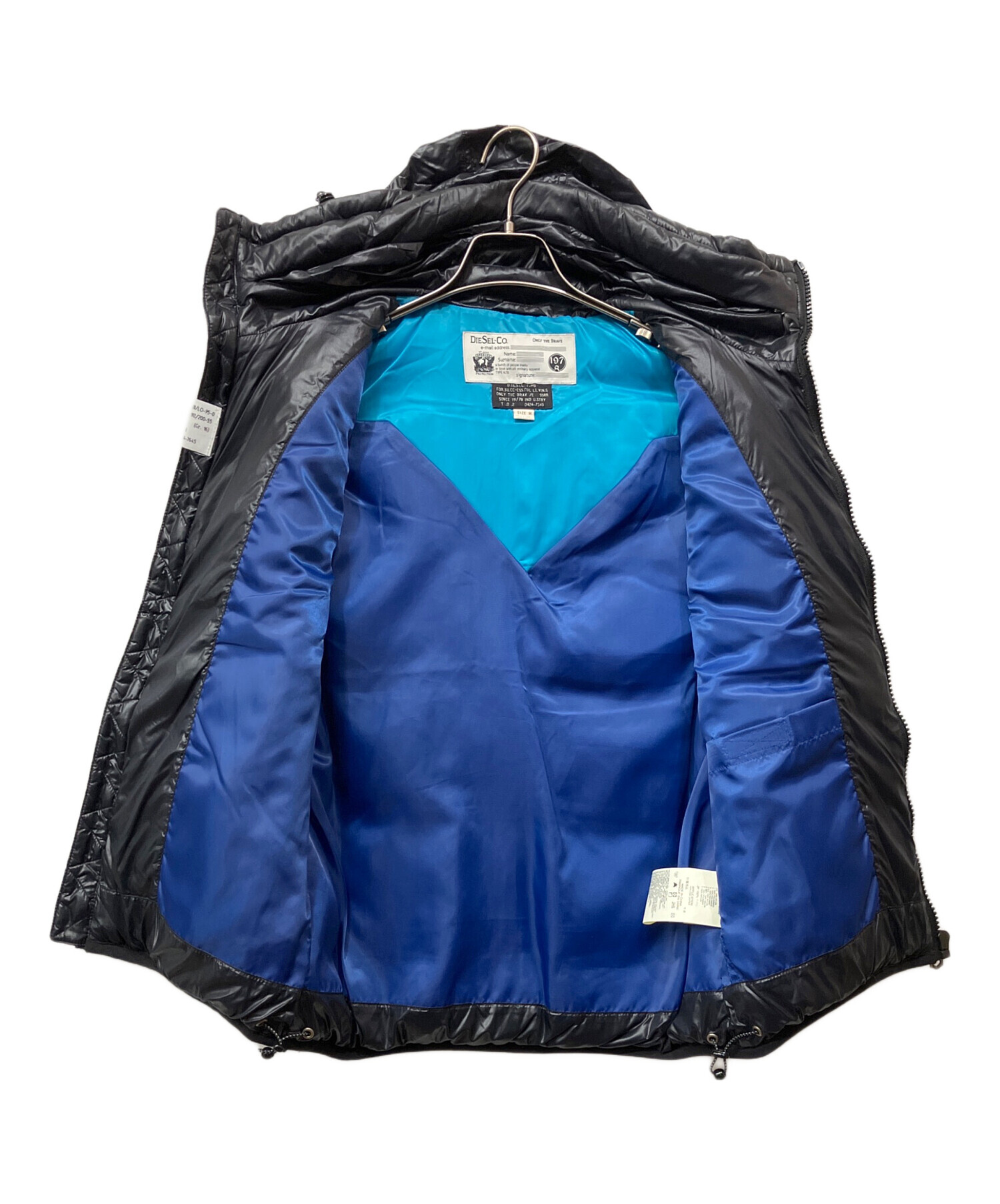 中古・古着通販】DIESEL (ディーゼル) ダウンベスト ブラック サイズ