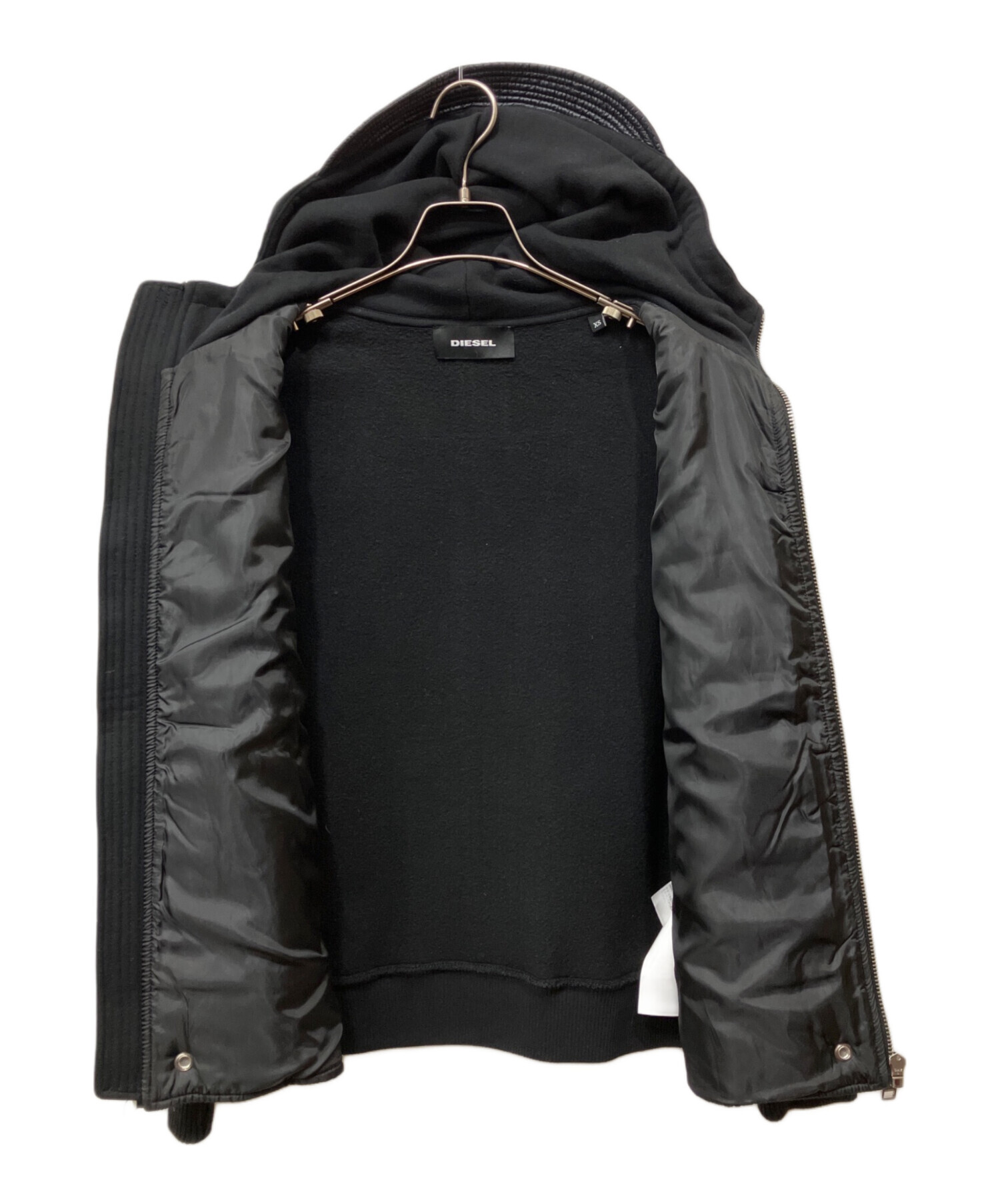 中古・古着通販】DIESEL (ディーゼル) ジップパーカー ブラック サイズ
