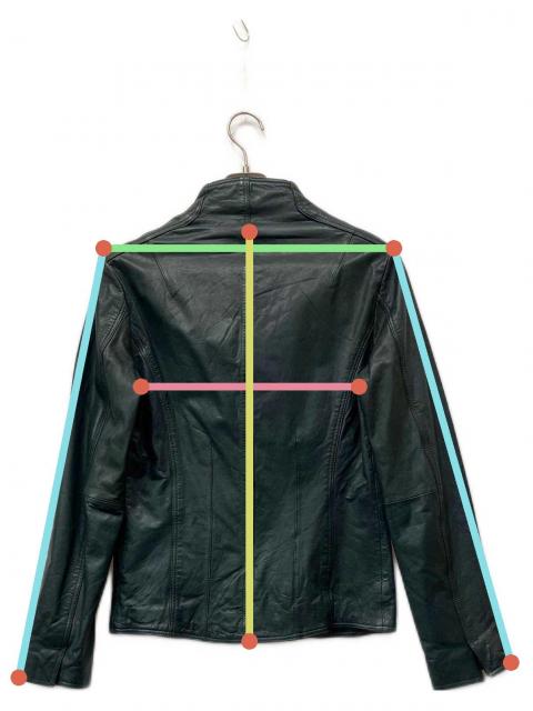 中古・古着通販】SHELLAC (シェラック) レザージャケット グリーン