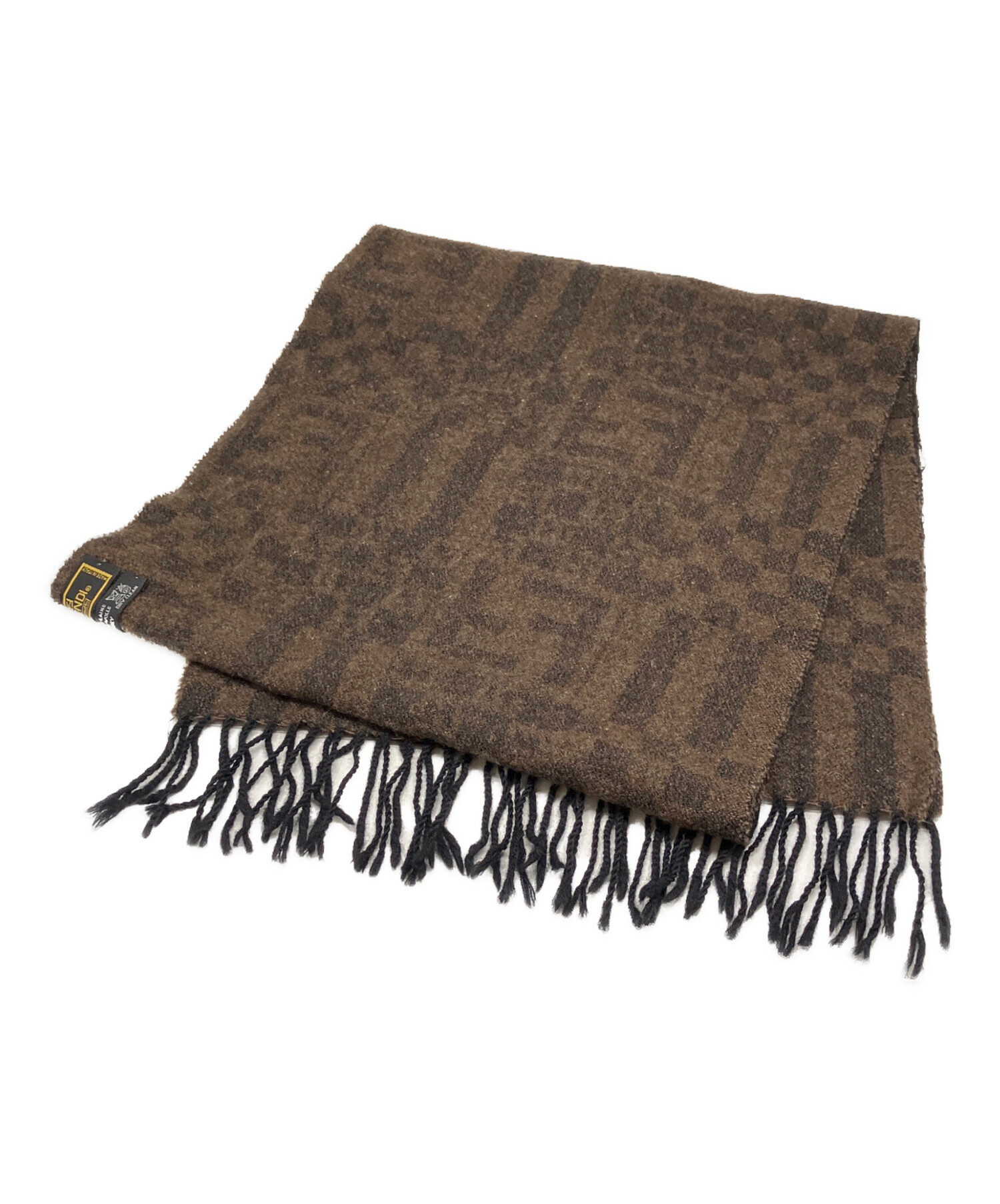 中古・古着通販】FENDI (フェンディ) ウールマフラー ブラウン