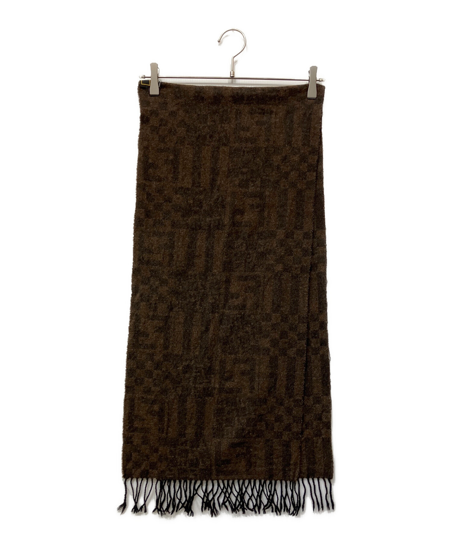 FENDI ウールマフラー ブラウン やや訳あり 中古・古着通販】FENDI (フェンディ) ウールマフラー ブラウン