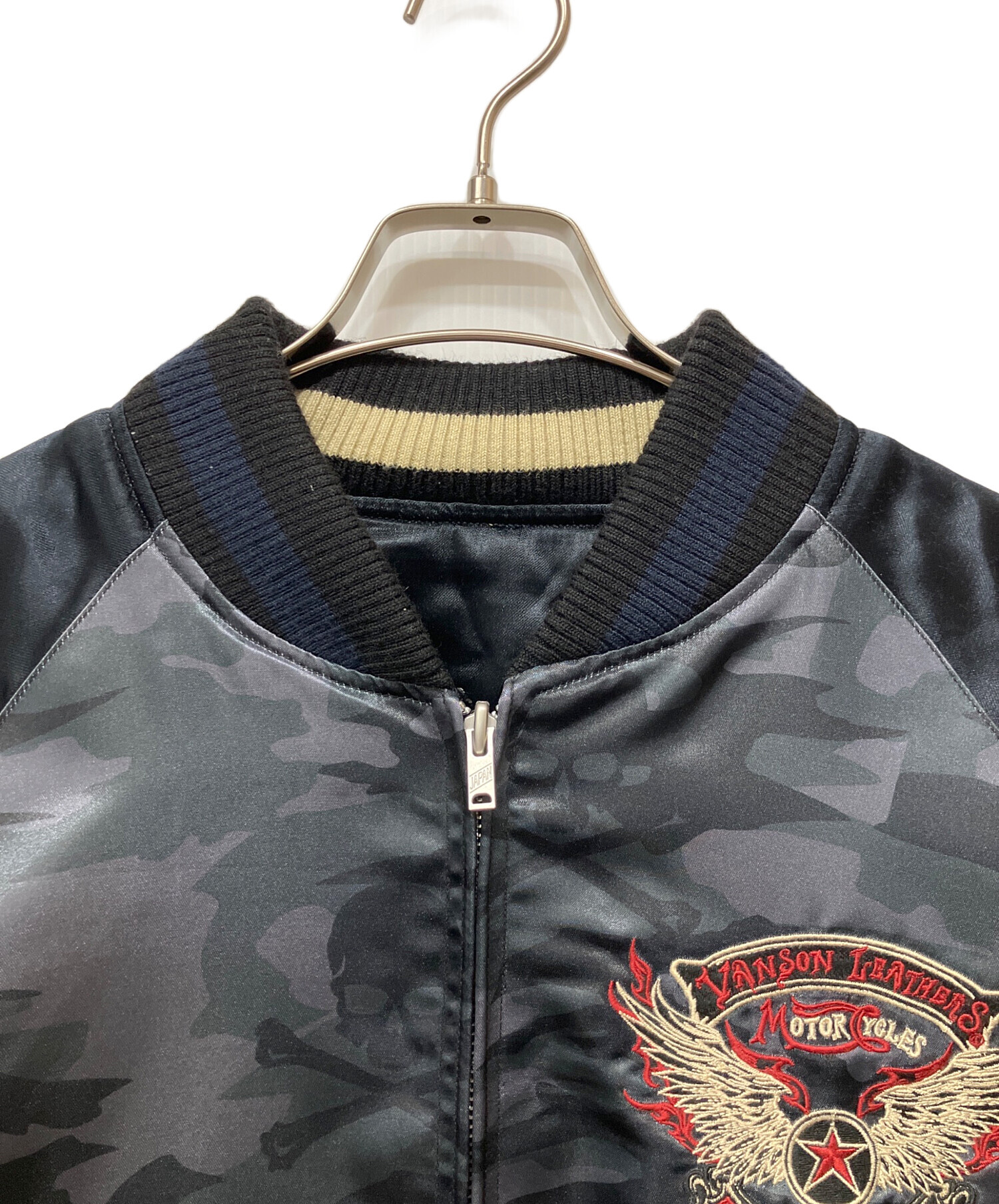 中古・古着通販】VANSON (バンソン) リバーシブルスカジャン ブラック