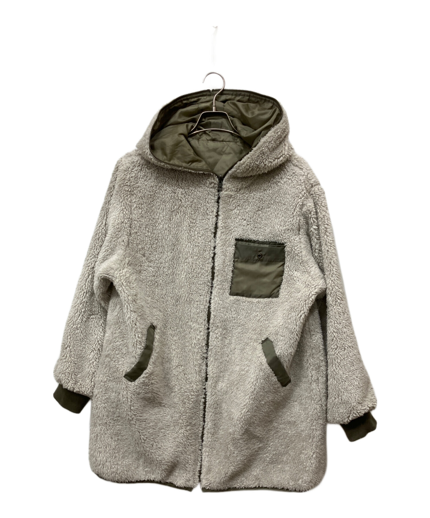 ソマリ　モッズコート　カーキ　ライナー付き　ユニセックス　ロング　サイズ2 ボア 中古・古着通販】somari (ソマリ) ライナー付き3wayモッズコート