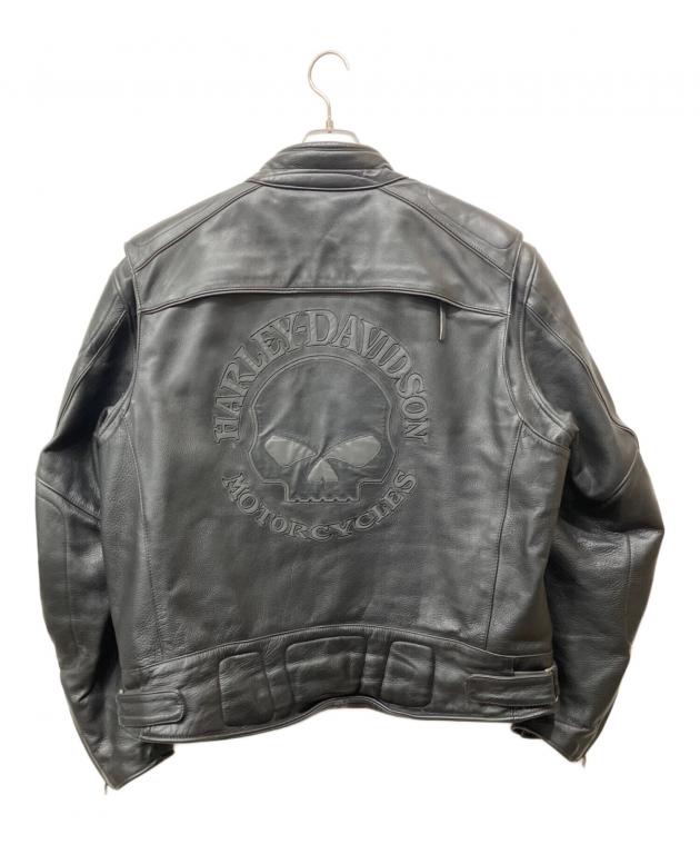 ハーレーダビッドソン純正ジャケット 黒/グレー　Ｓ 中古・古着通販】HARLEY-DAVIDSON (ハーレーダビッドソン) レザー