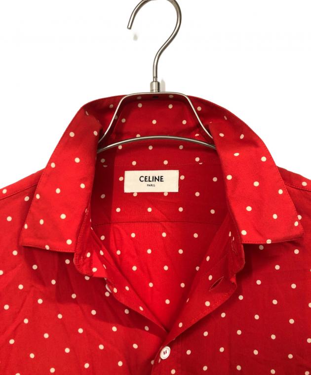 中古・古着通販】CELINE (セリーヌ) 長袖ブラウス レッド サイズ:38