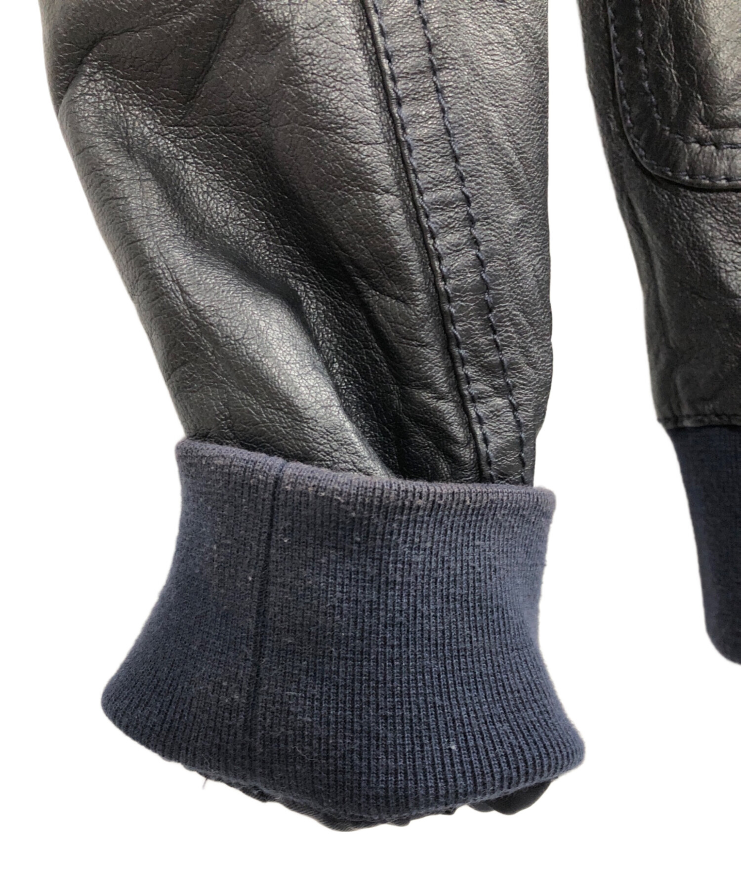 中古・古着通販】GARRETT (ギャレット) レザーブルゾン ブラック