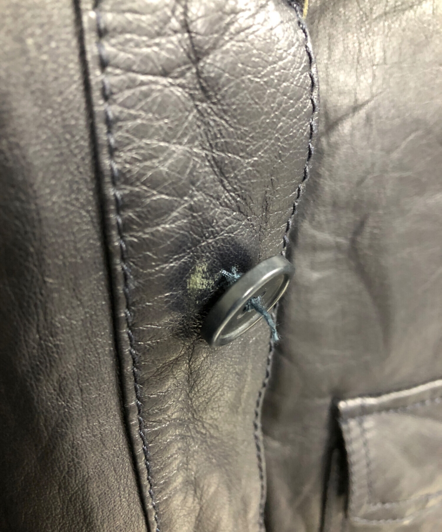 中古・古着通販】GARRETT (ギャレット) レザーブルゾン ブラック