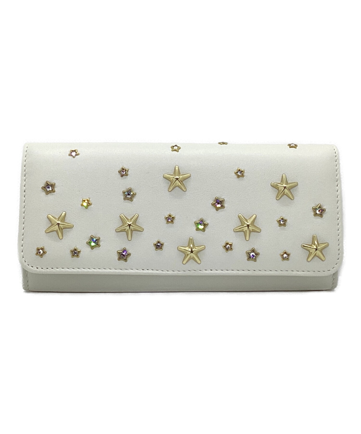 ぴーーーち　ベージュ 中古・古着通販】JIMMY CHOO (ジミーチュウ) 長財布 ベージュ