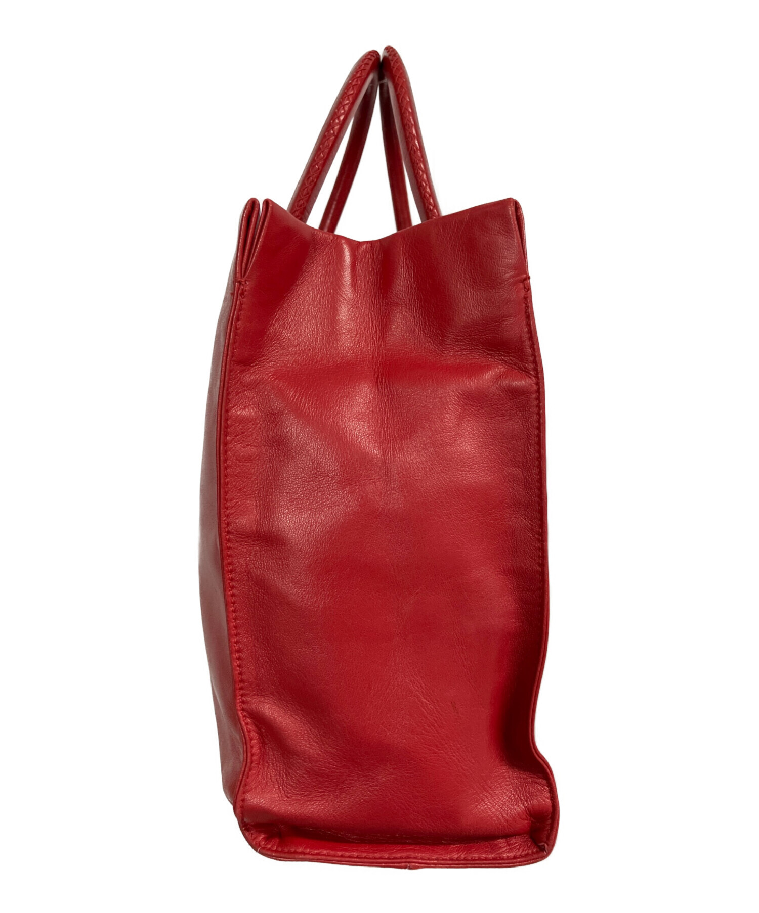 中古・古着通販】PRADA (プラダ) レザーハンドバッグ レッド｜ブランド