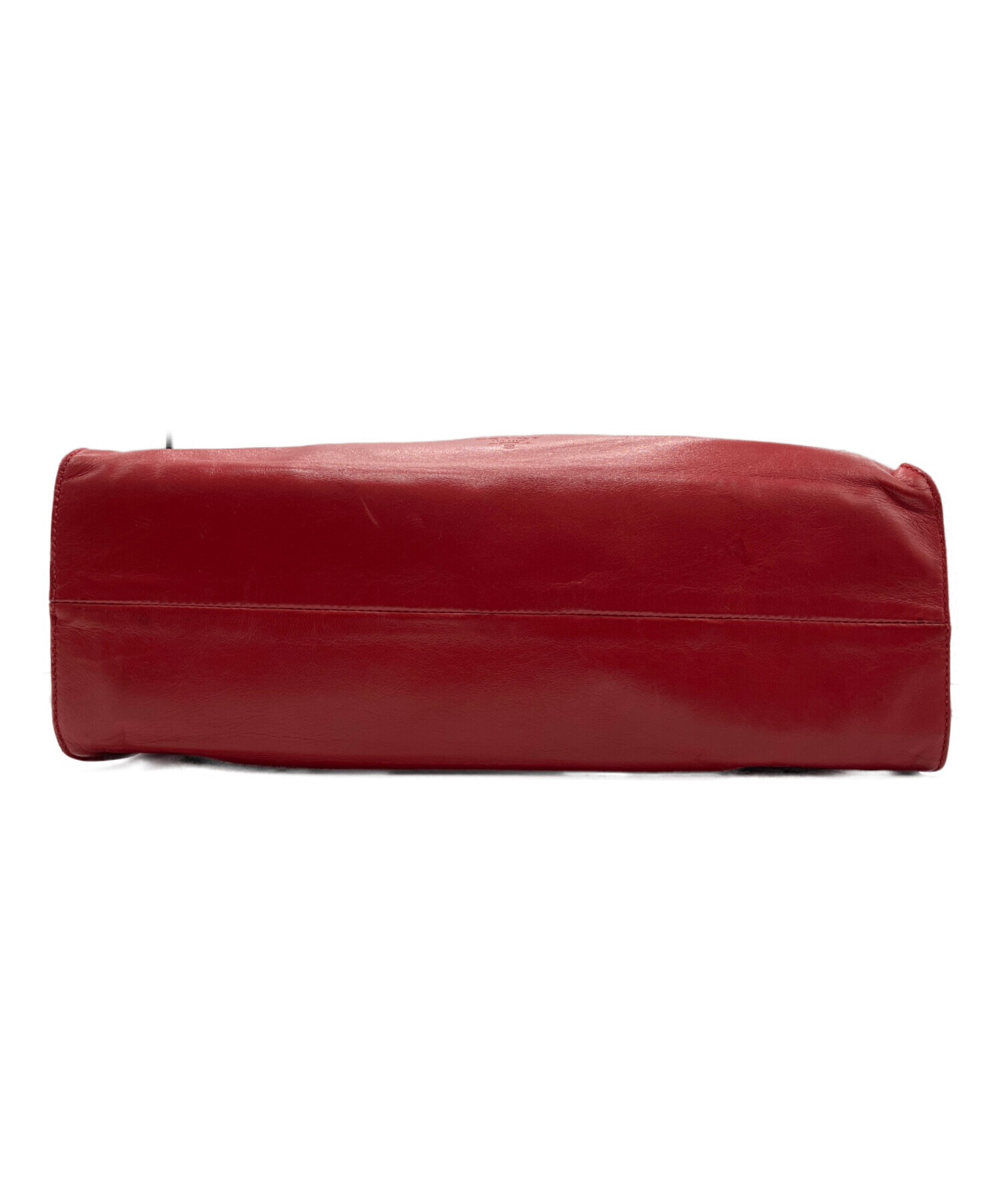 中古・古着通販】PRADA (プラダ) レザーハンドバッグ レッド｜ブランド