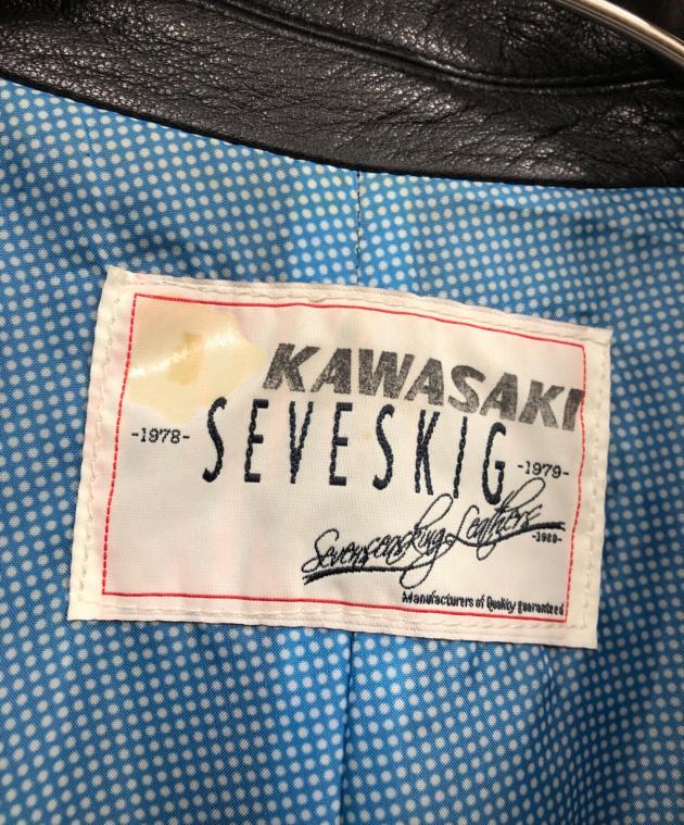 中古・古着通販】SEVESKIG (セヴシグ) ダブルライダースレザー