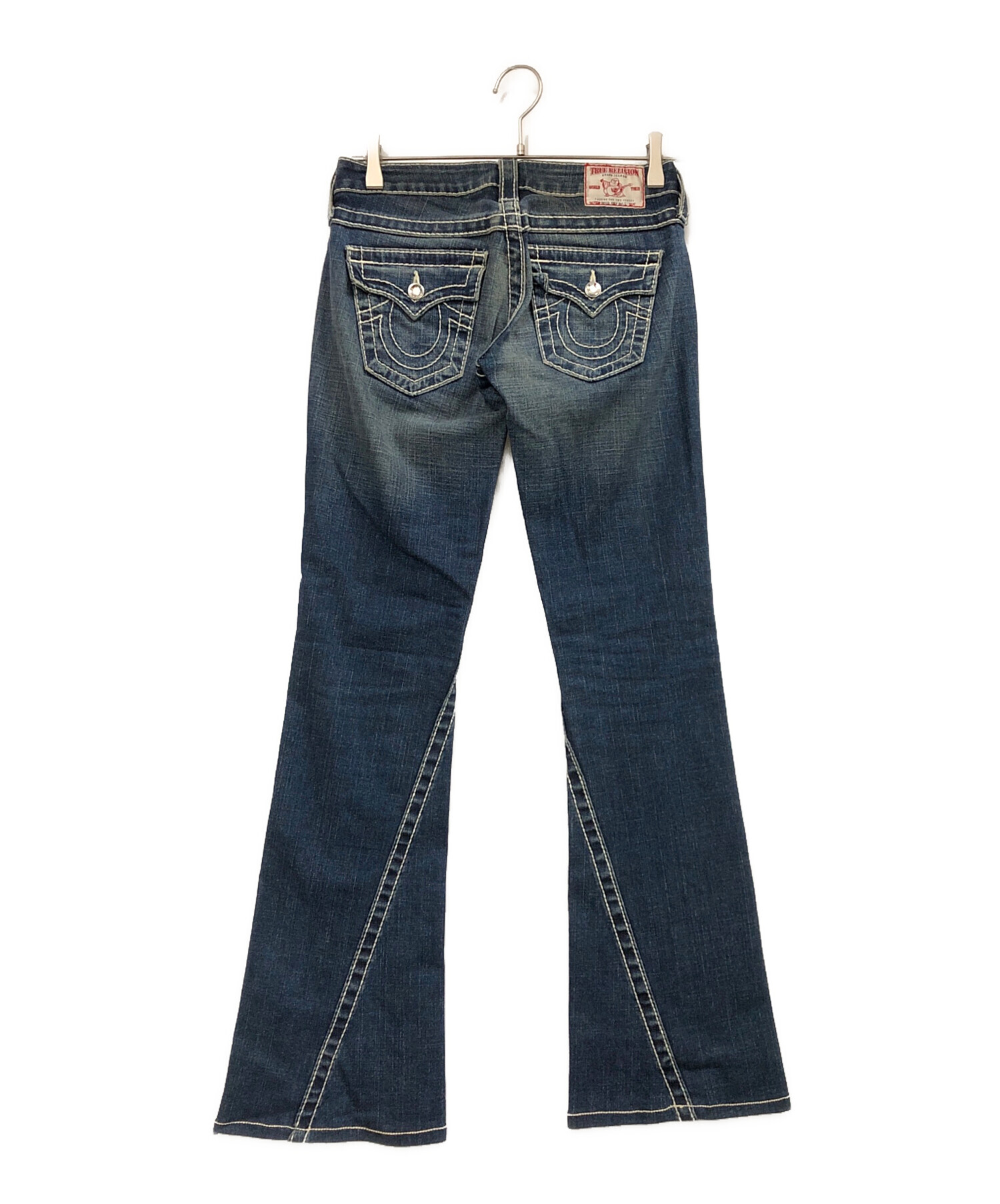 true religion フレアデニムパンツ 27インチ TRUE RELIGION size 27 フレアデニムパンツ 太ステッチ - メルカリ