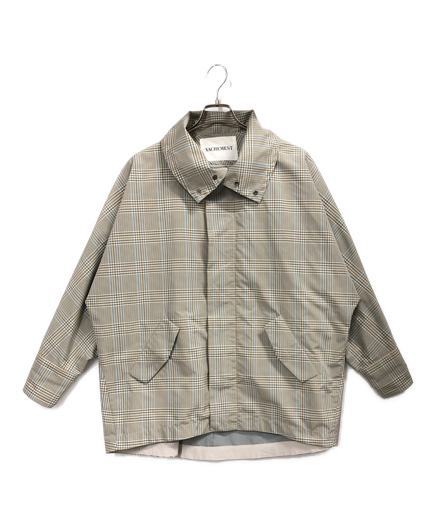 VACHEMENT/ヴァシュモン　 チェックショートコート 中古・古着通販】VACHEMENT (ヴァシュモン) チェックショートコート