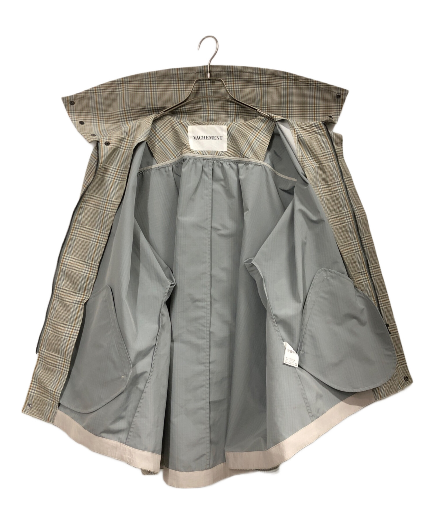 中古・古着通販】VACHEMENT (ヴァシュモン) チェックショートコート