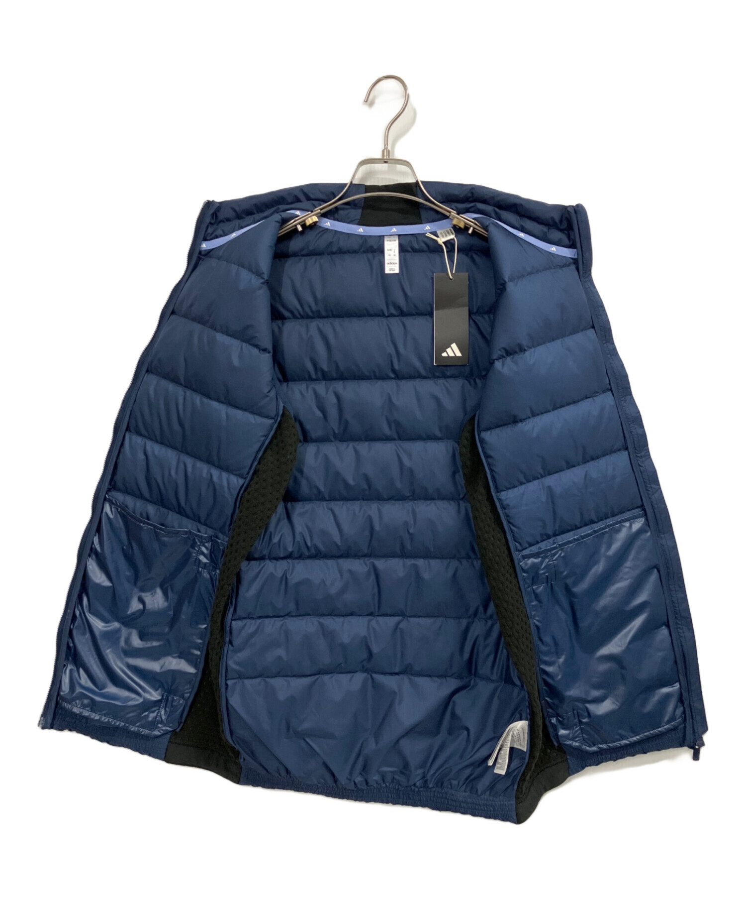 中古・古着通販】adidas (アディダス) ダウンベスト ネイビー サイズ:M