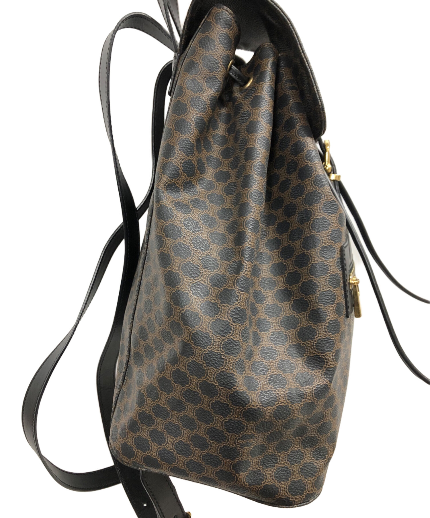 中古・古着通販】CELINE (セリーヌ) リュック ブラック×ブラウン