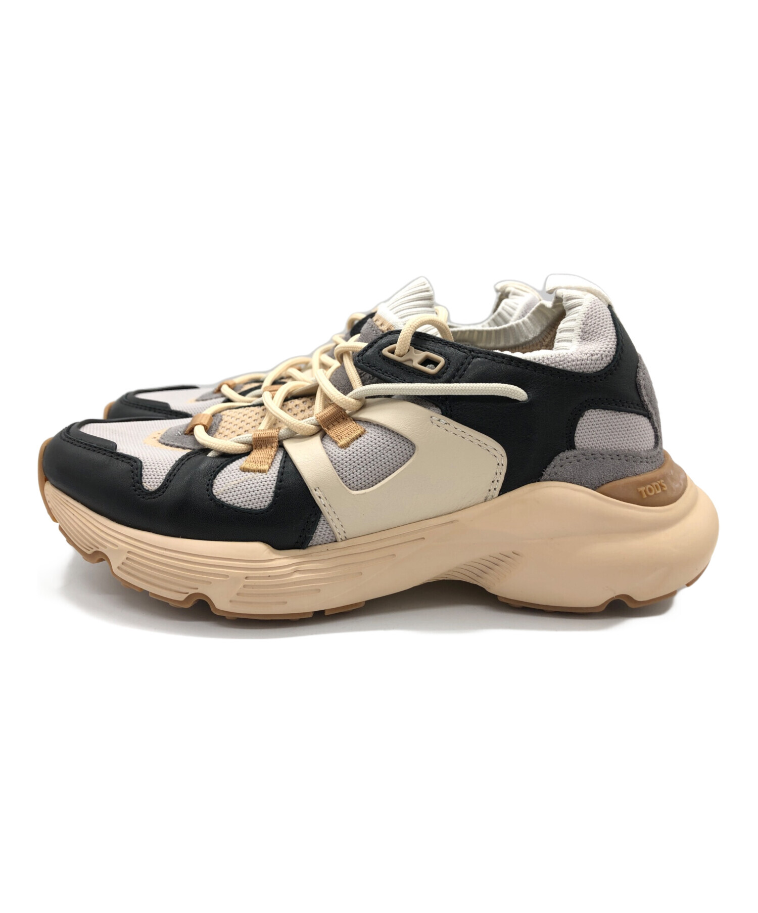 中古・古着通販】TOD'S (トッズ) スニーカー ベージュ×ブラック サイズ