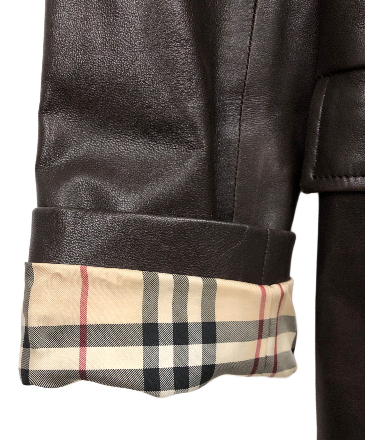 美品✨BURBERRY LONDON レザージャケット ラムレザー ノバチェック BURBERRY（レザージャケット）のフリマアイテム一覧
