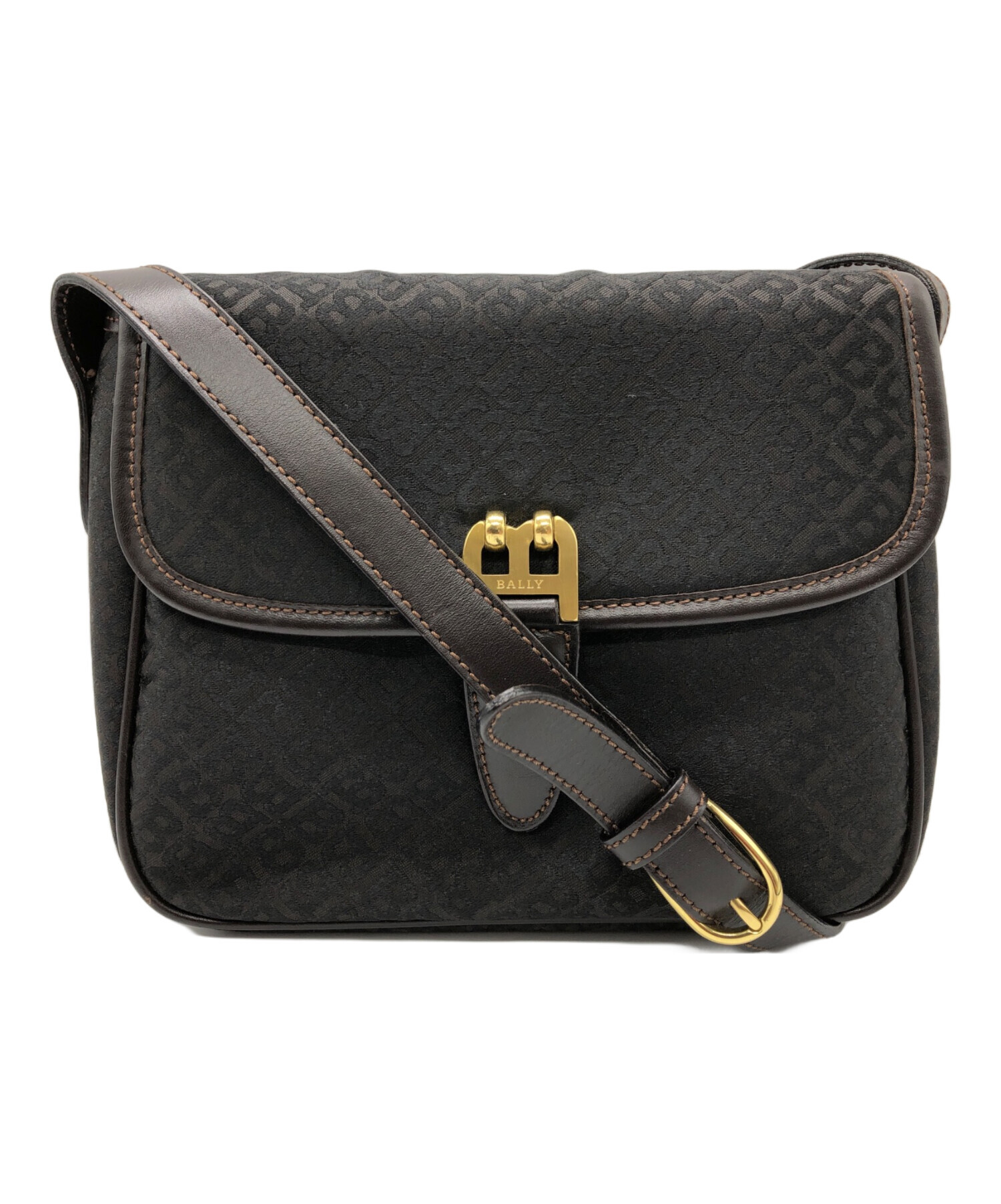 中古・古着通販】BALLY (バリー) Bロゴ ショルダーバッグ ブラウン