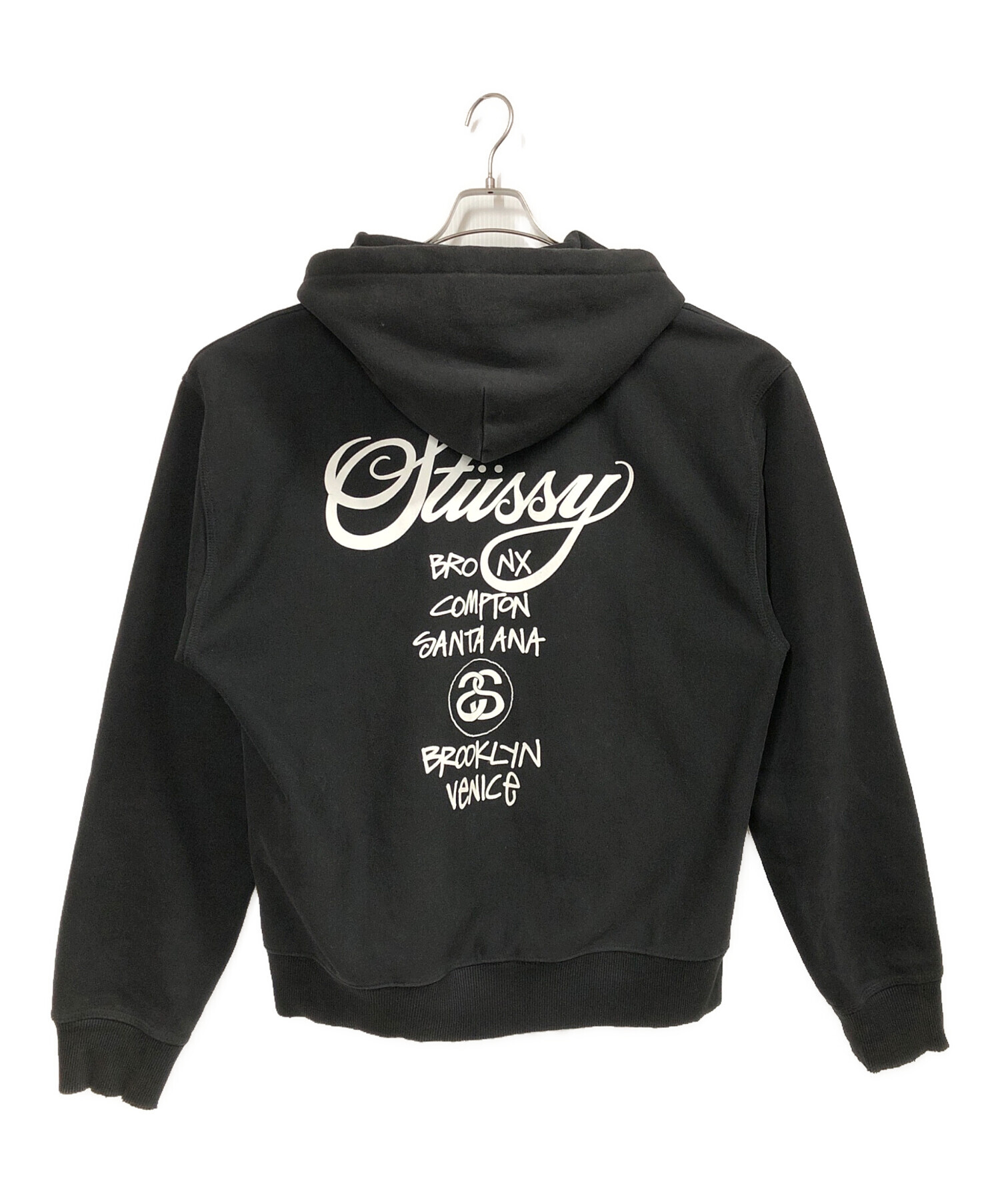 Stussy UK Tour ステューシー　ヴィンテージ　サイズＳ　美品 Stussy x DSM x Dover Street Market World Tour Black Zip Up Hoodie