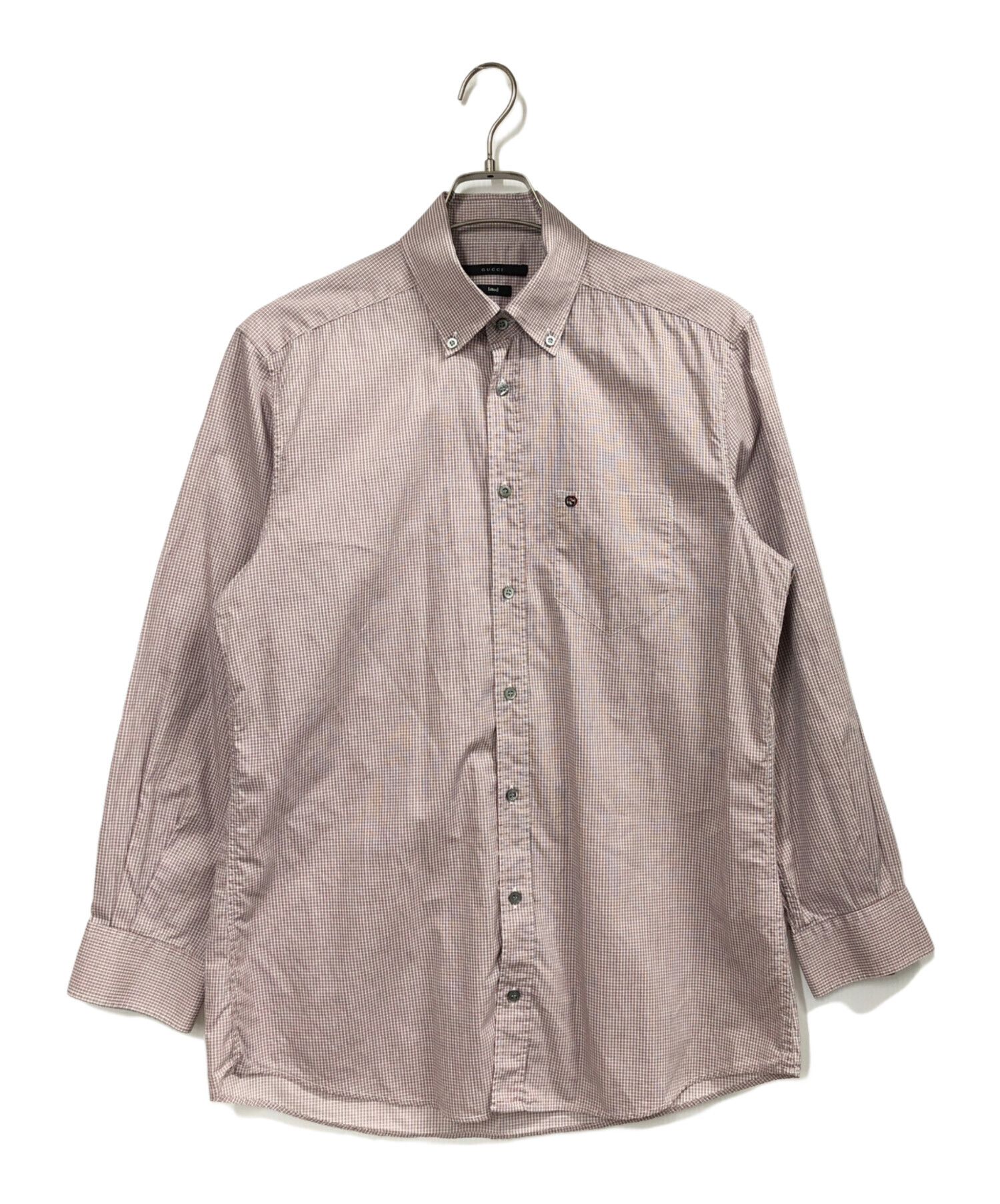 中古・古着通販】GUCCI (グッチ) 長袖シャツ レッド サイズ:41/16 