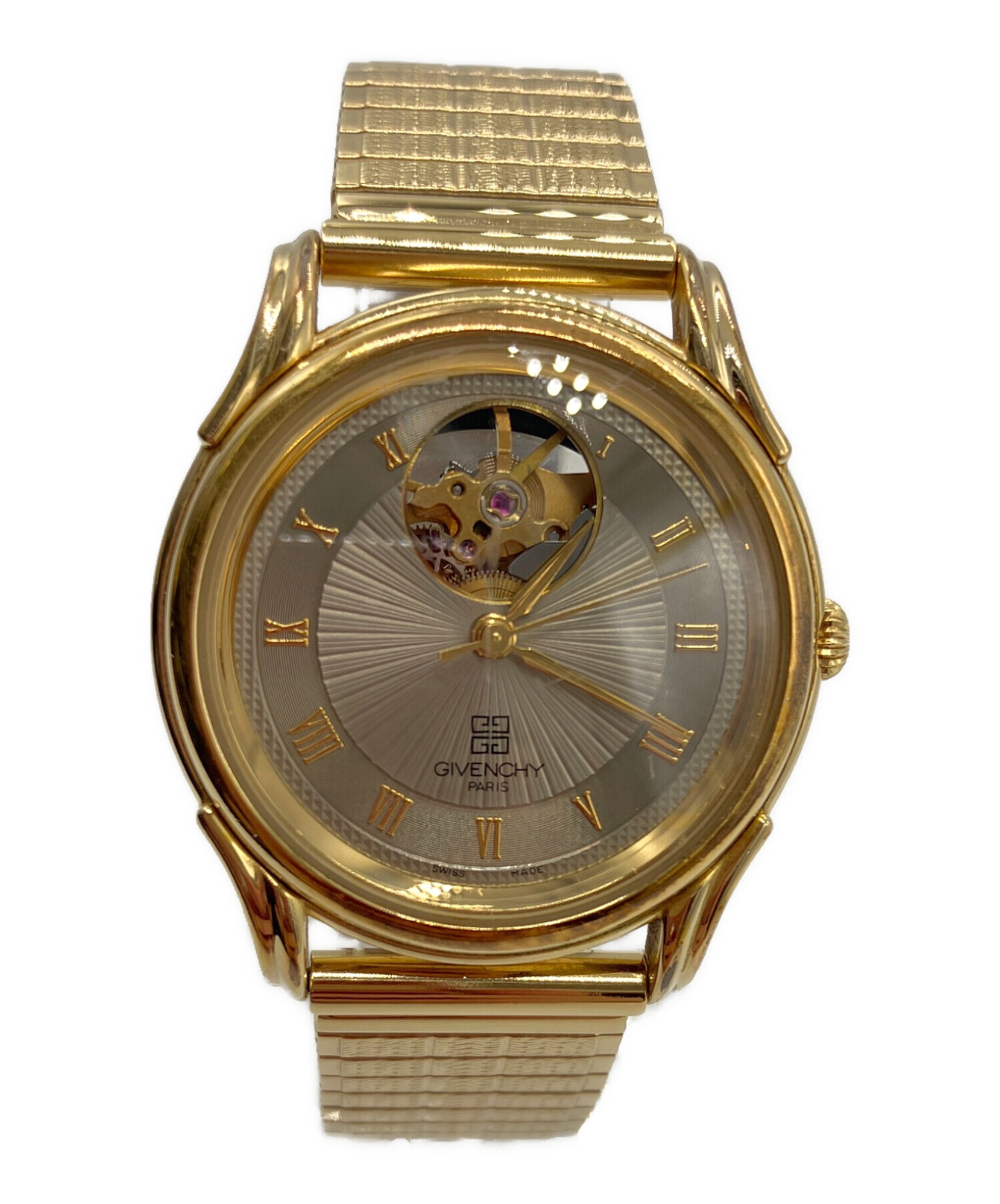 GIVENCHY ジバンシィ スイス製 オープンハート 自動巻き腕時計 ゴールド 中古・古着通販】GIVENCHY (ジバンシィ) 腕時計 COPERNIC(コペルニク