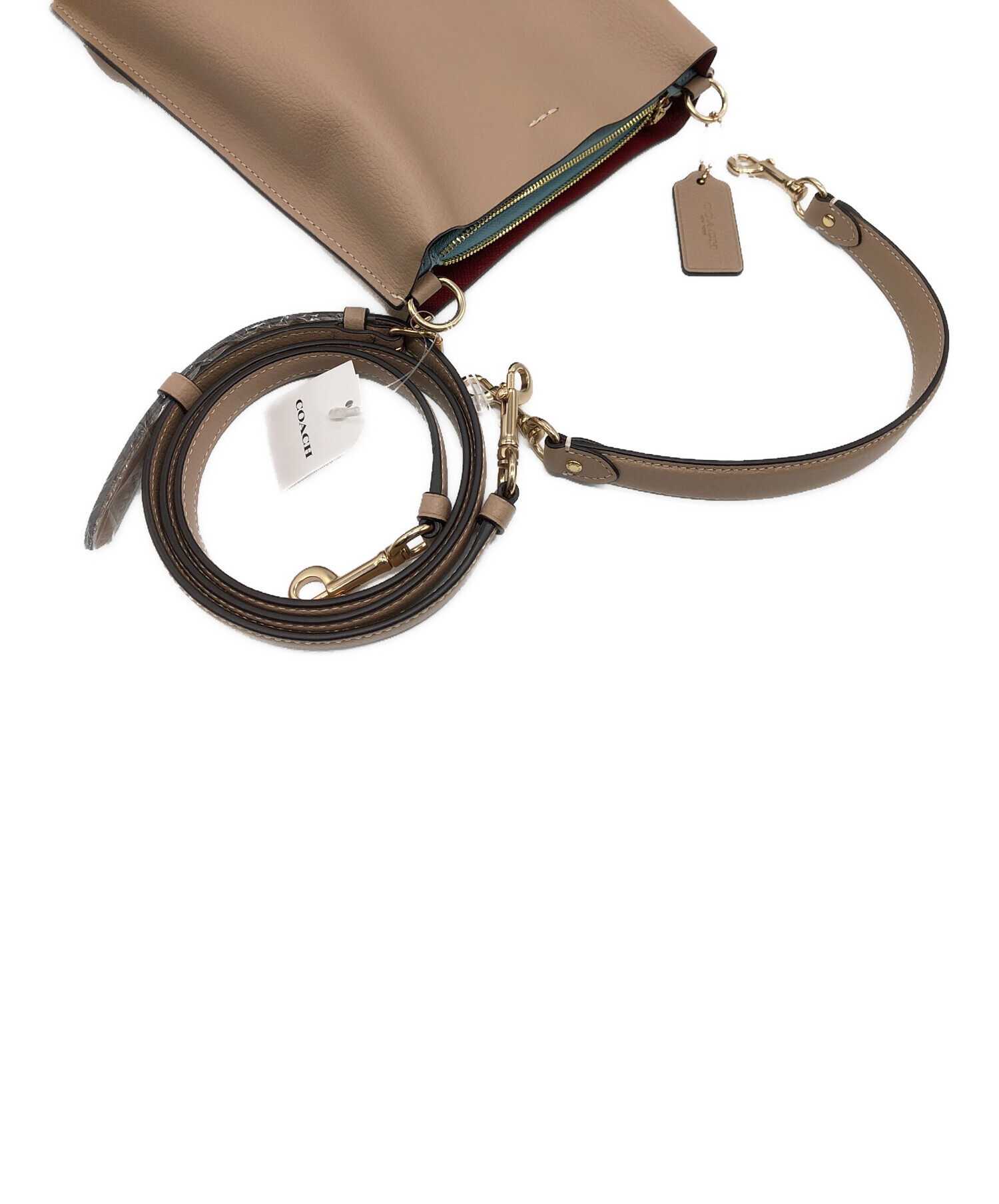 中古・古着通販】COACH (コーチ) 2WAYバッグ ベージュ｜ブランド・古着