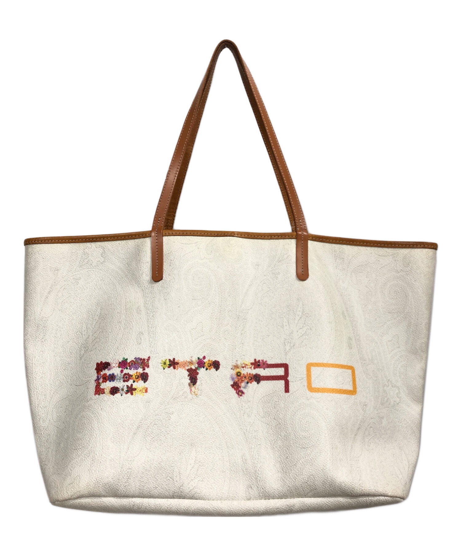 エトロ ETROバッグ 新品 値札付き 送料無料 中古・古着通販】ETRO (エトロ) トートバッグ ホワイト×ブラウン