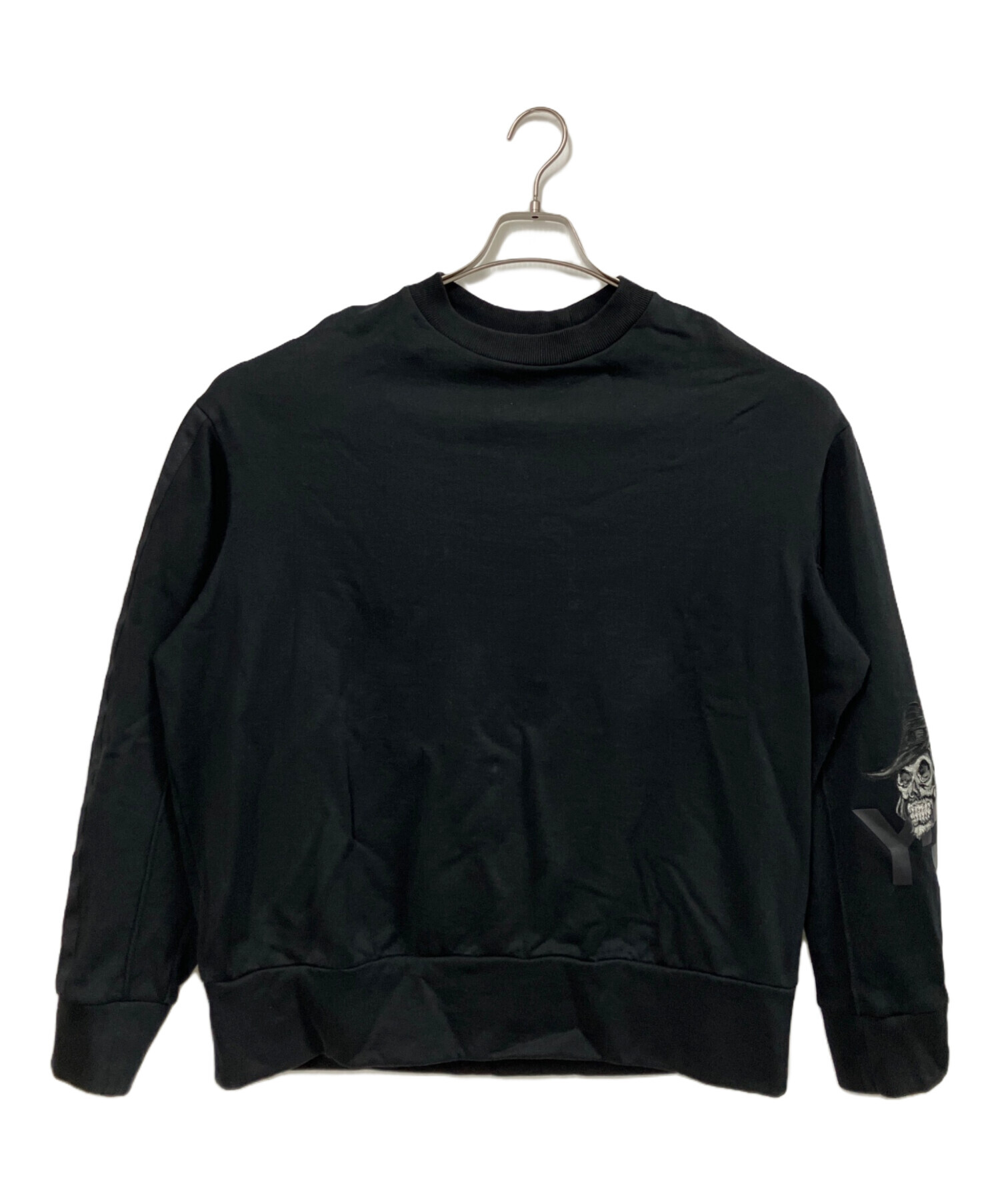 中古・古着通販】Y-3 (ワイスリー) スカル刺繍ロゴ 黒ストライプ