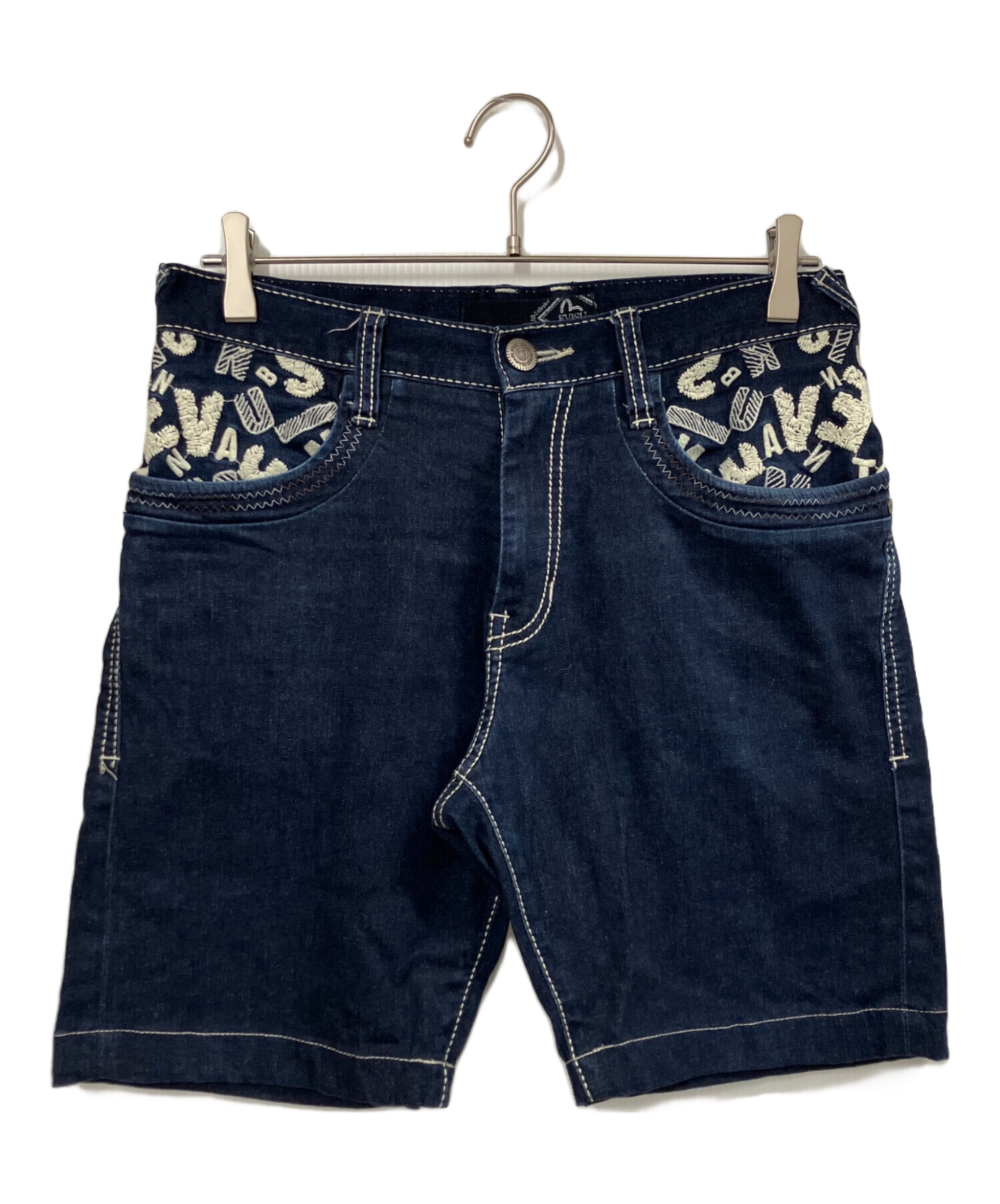 EVISU エヴィス デニムハーフパンツ 中古・古着通販】EVISU (エビス) デニムハーフパンツ インディゴ