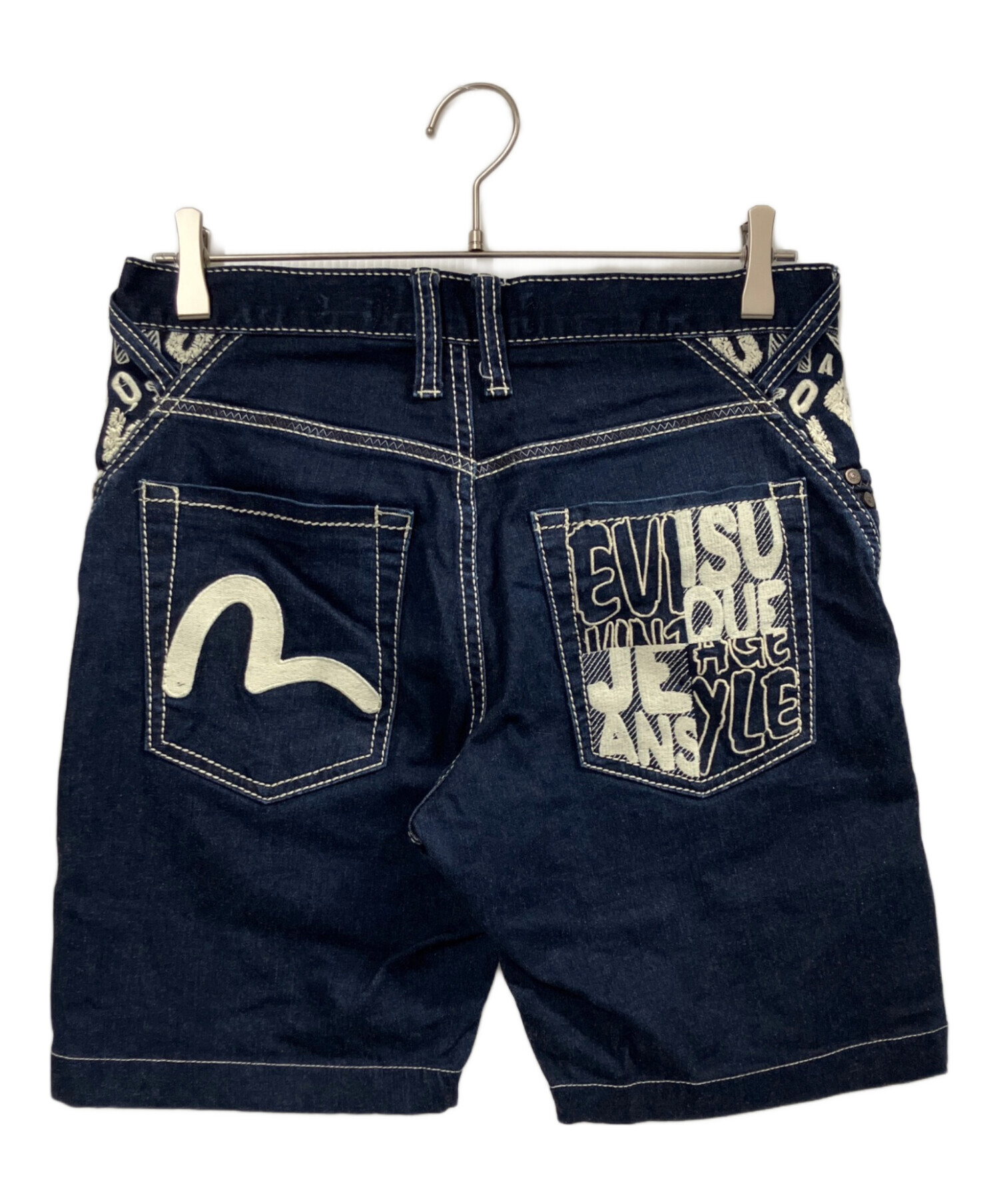 中古・古着通販】EVISU (エヴィス) デニムハーフパンツ インディゴ