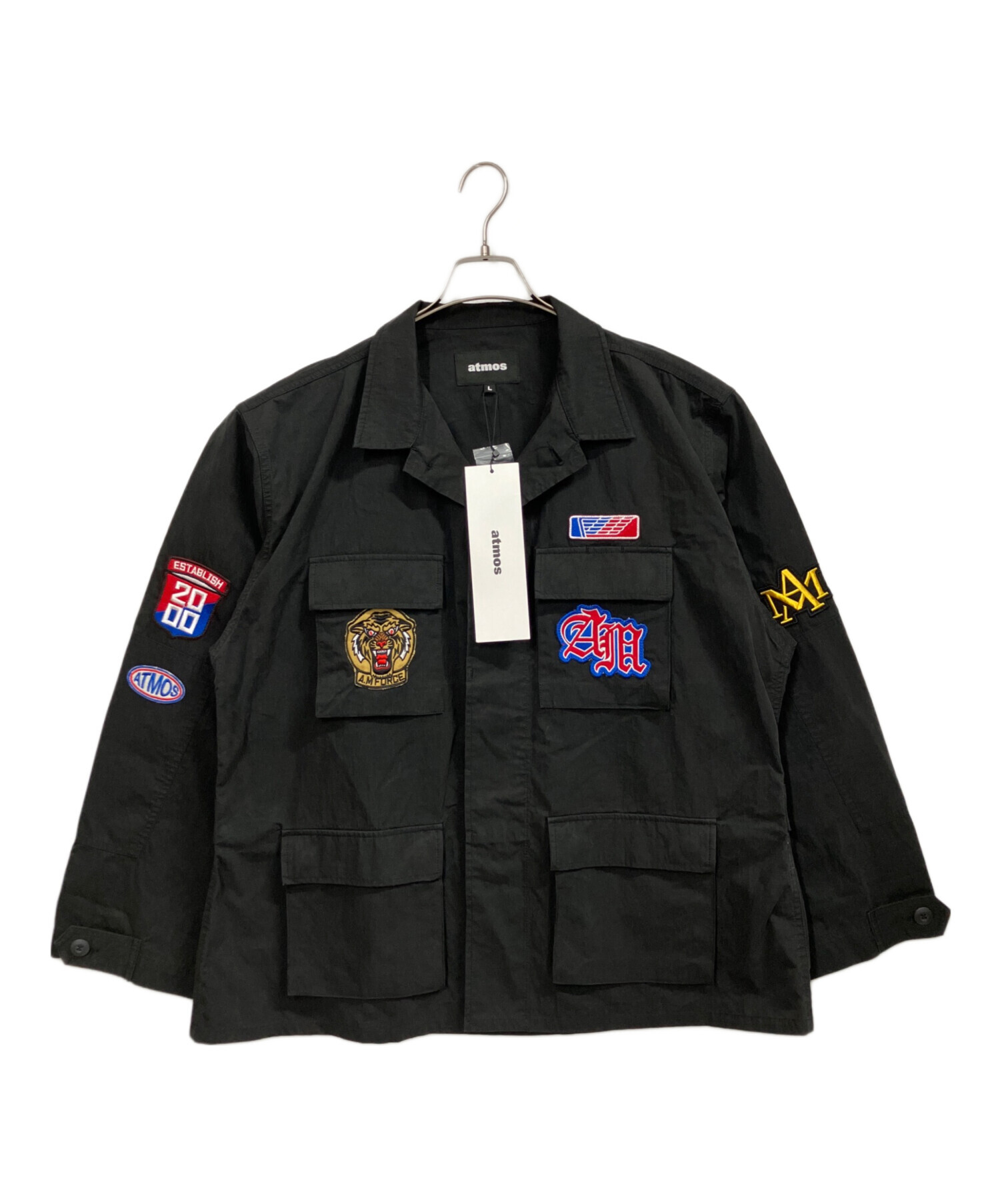 中古・古着通販】ATMOS (アトモス) BDU JACKET ブラック サイズ:L 