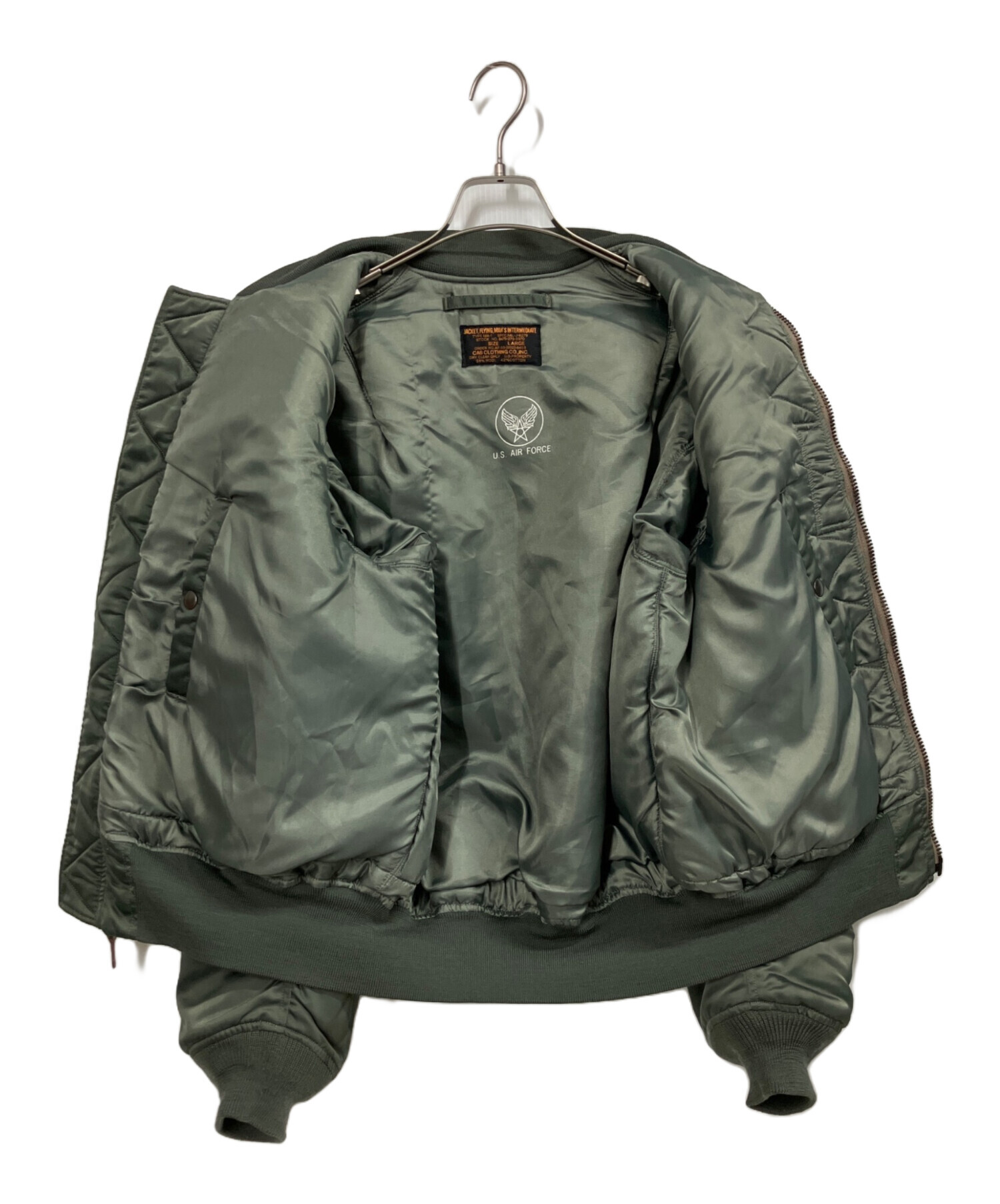 メ*号様 CAB CLOTHING MA-1 XLサイズ　カーキ　フライトジャケ 中古・古着通販】C.A.B.CLOTHING (キャブクロージング) MA-1ジャケット