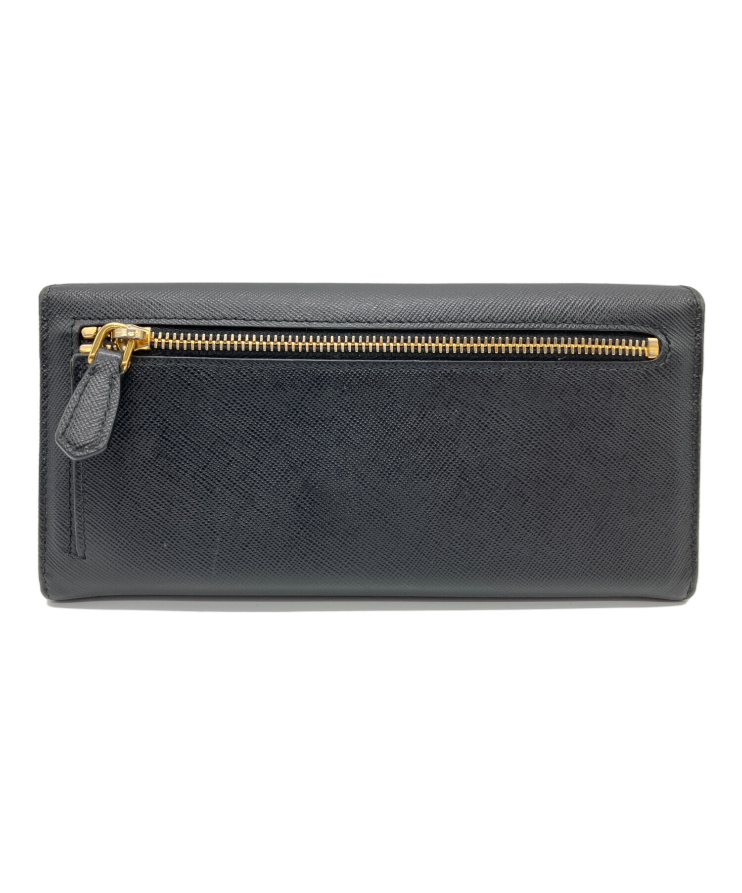 中古・古着通販】PRADA (プラダ) サフィアーノ リボン 長財布 ブラック