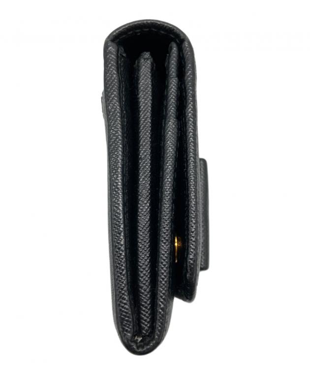 中古・古着通販】PRADA (プラダ) サフィアーノ リボン 長財布 ブラック 
