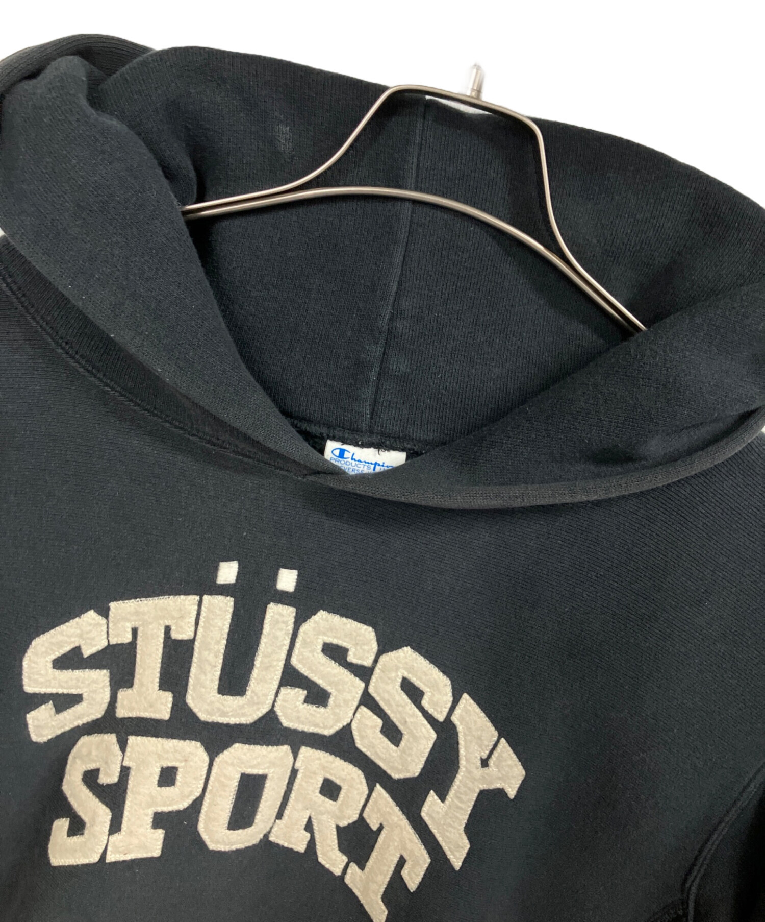 stussy champion パーカー　リバースウィーブ　ネイビー　希少 中古・古着通販】stussy (ステューシー) Champion (チャンピオン