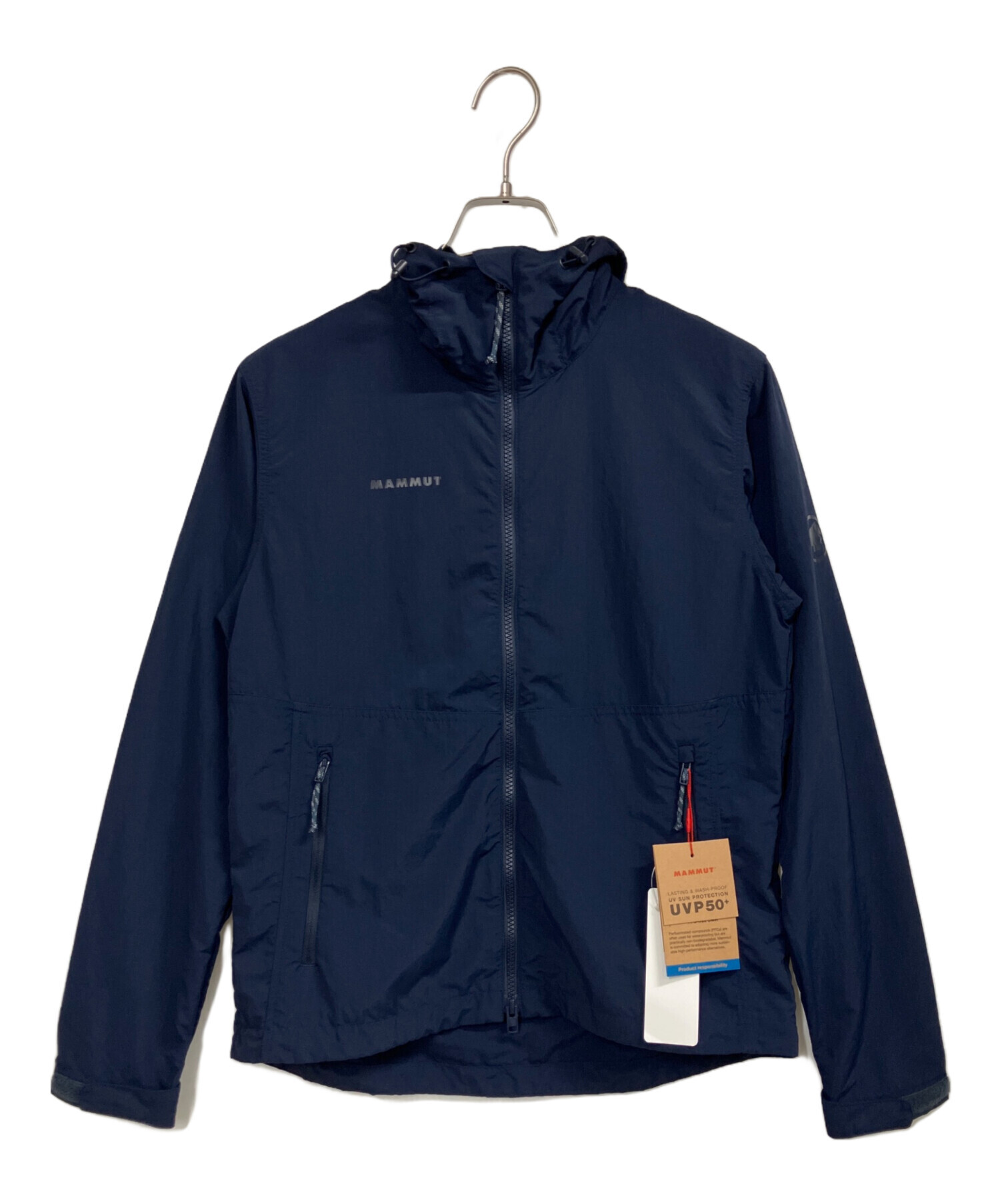 ゲリラセール ‼️美品【MAMMUT】フードジャケット レディース M ネイビー 中古・古着通販】MAMMUT (マムート) ハイキング ウィンドブレーカー
