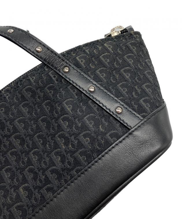 Christian Dior　トロッター　ブラック　ハンドバッグ 中古・古着通販】Christian Dior (クリスチャン ディオール