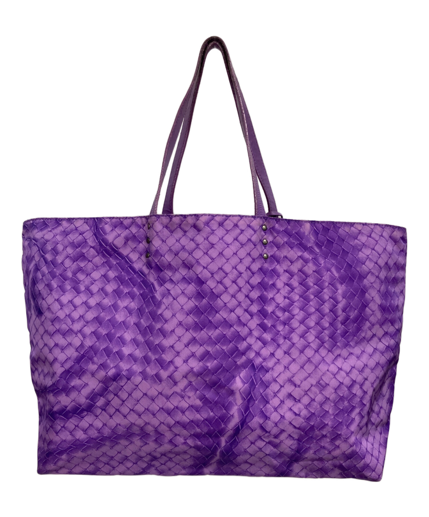 BOTTEGA VENETA ボッテガヴェネタトートバッグ　パープル　レザー 中古・古着通販】BOTTEGA VENETA (ボッテガベネタ) トートバッグ