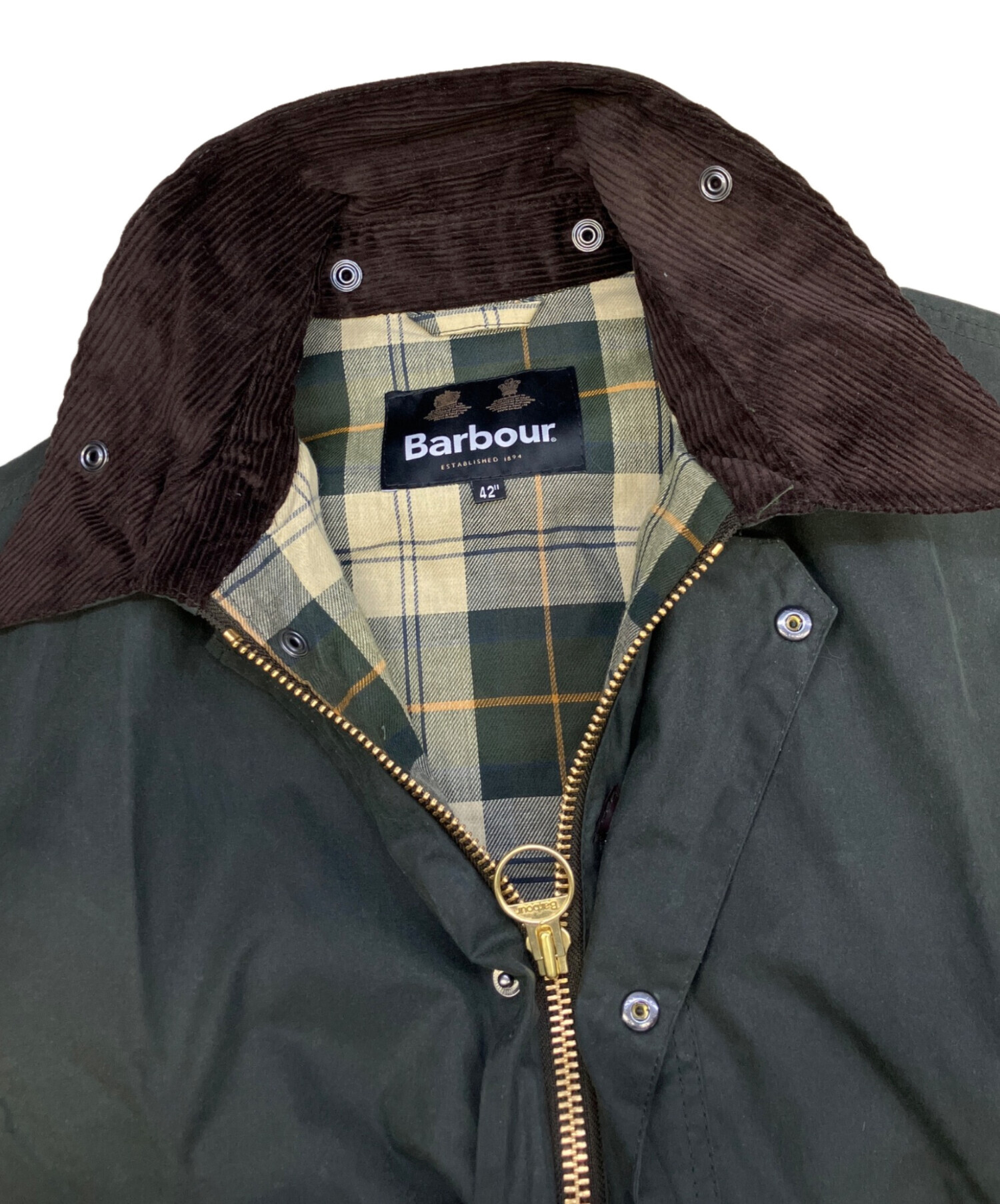 中古・古着通販】Barbour (バブアー) OS BORDERジャケット グリーン 中古・古着通販】Barbour (バブアー) OS BORDERジャケット グリーン