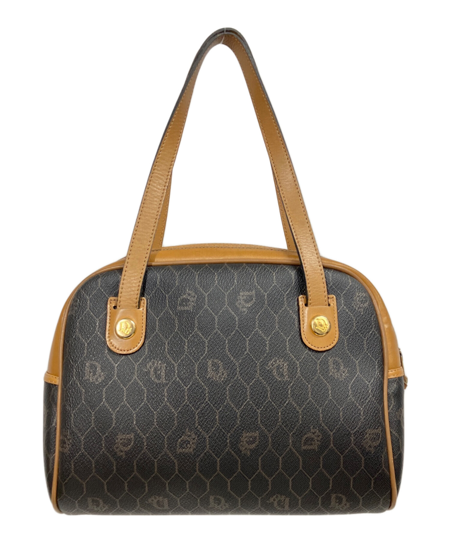 正規品 Dior ブラウン ハンドバッグ 中型 ロック付き 中古・古着通販】Christian Dior (クリスチャン ディオール