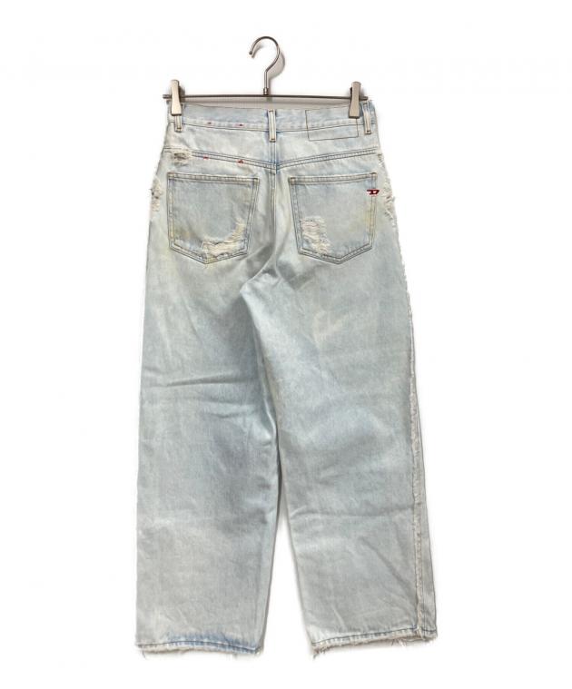 【人気】DIESEL ワイドデニム ダメージ グレー W25 A03627 中古・古着通販】DIESEL (ディーゼル) ダメージ加工デニムパンツ