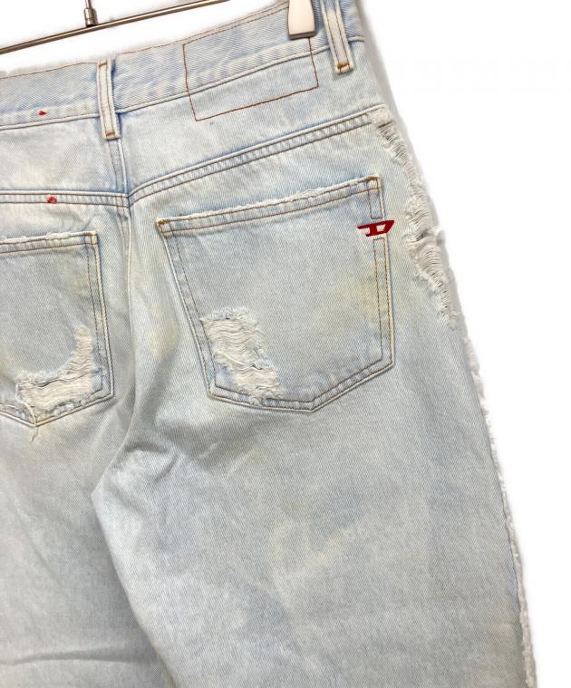 【人気】DIESEL ワイドデニム ダメージ グレー W25 A03627 中古・古着通販】DIESEL (ディーゼル) ダメージ加工デニムパンツ