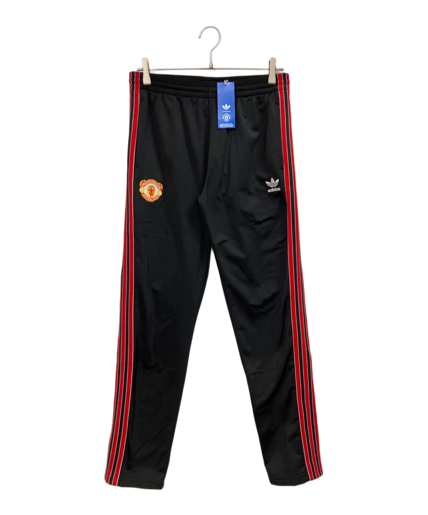  トレーニングパンツ 黒/赤 ストライプ 中古・古着通販】adidas (アディダス) マンチェスター・ユナイテッド