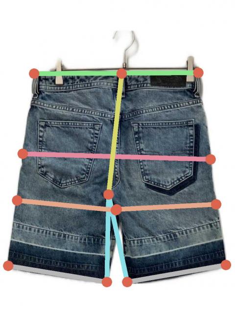 中古・古着通販】DIESEL (ディーゼル) デニムハーフパンツ インディゴ