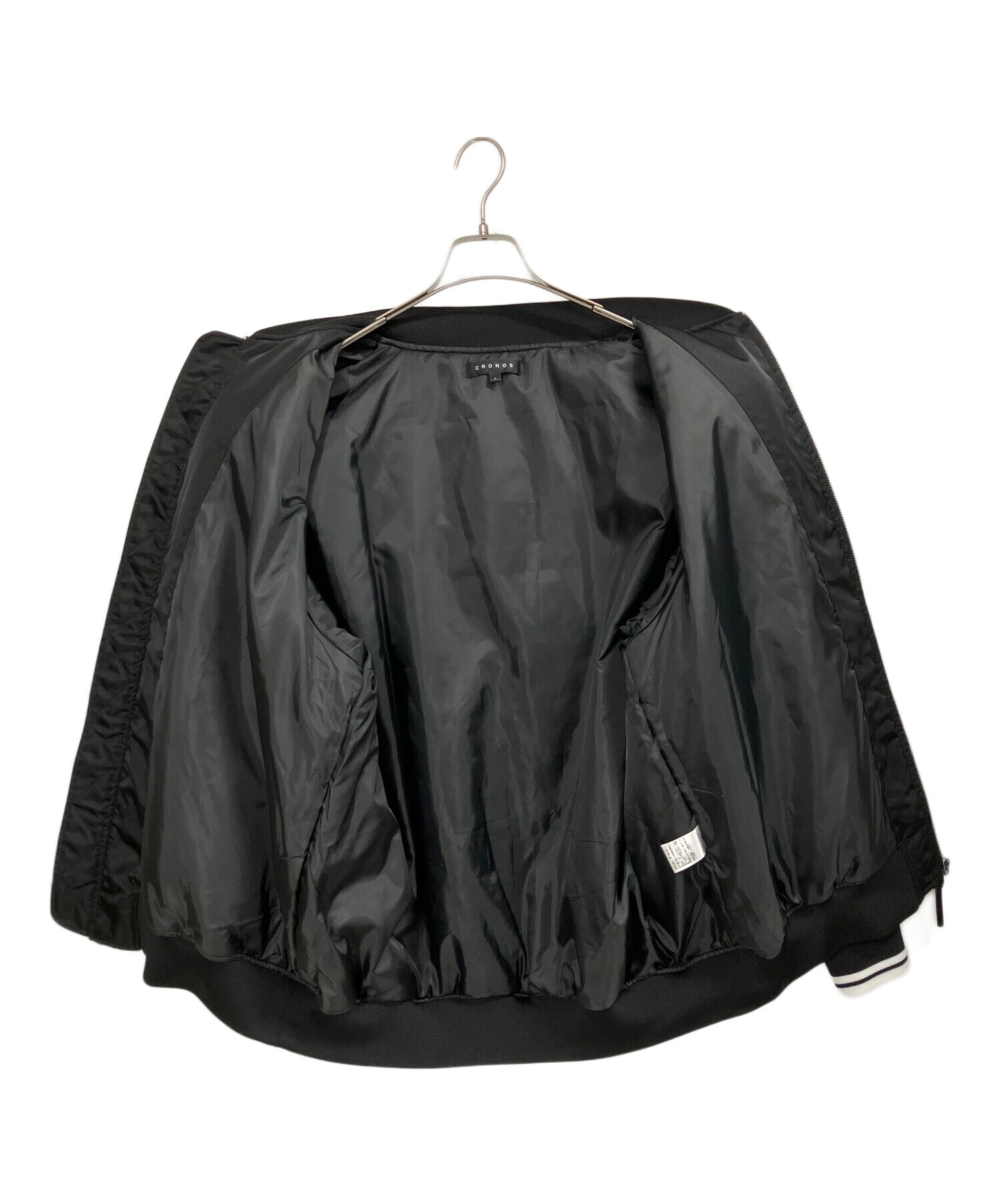 CRONOS MA-1ジャケット 中古・古着通販】CRONOS (クロノス) BLACKLETTER MA-1 JACKET ブラック
