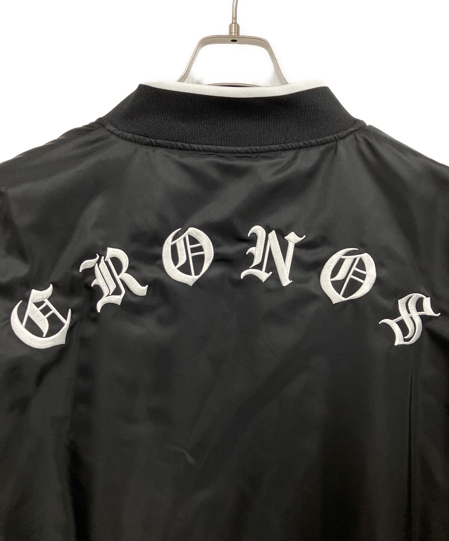 中古・古着通販】CRONOS (クロノス) BLACKLETTER MA-1 JACKET ブラック
